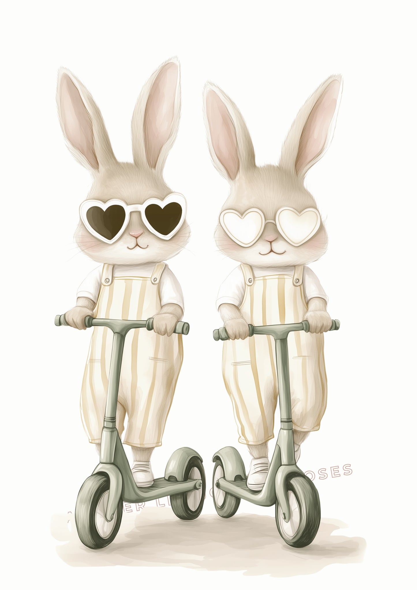 Affiche - La Course des Frères Lapins - Atelier Les Jolies Choses