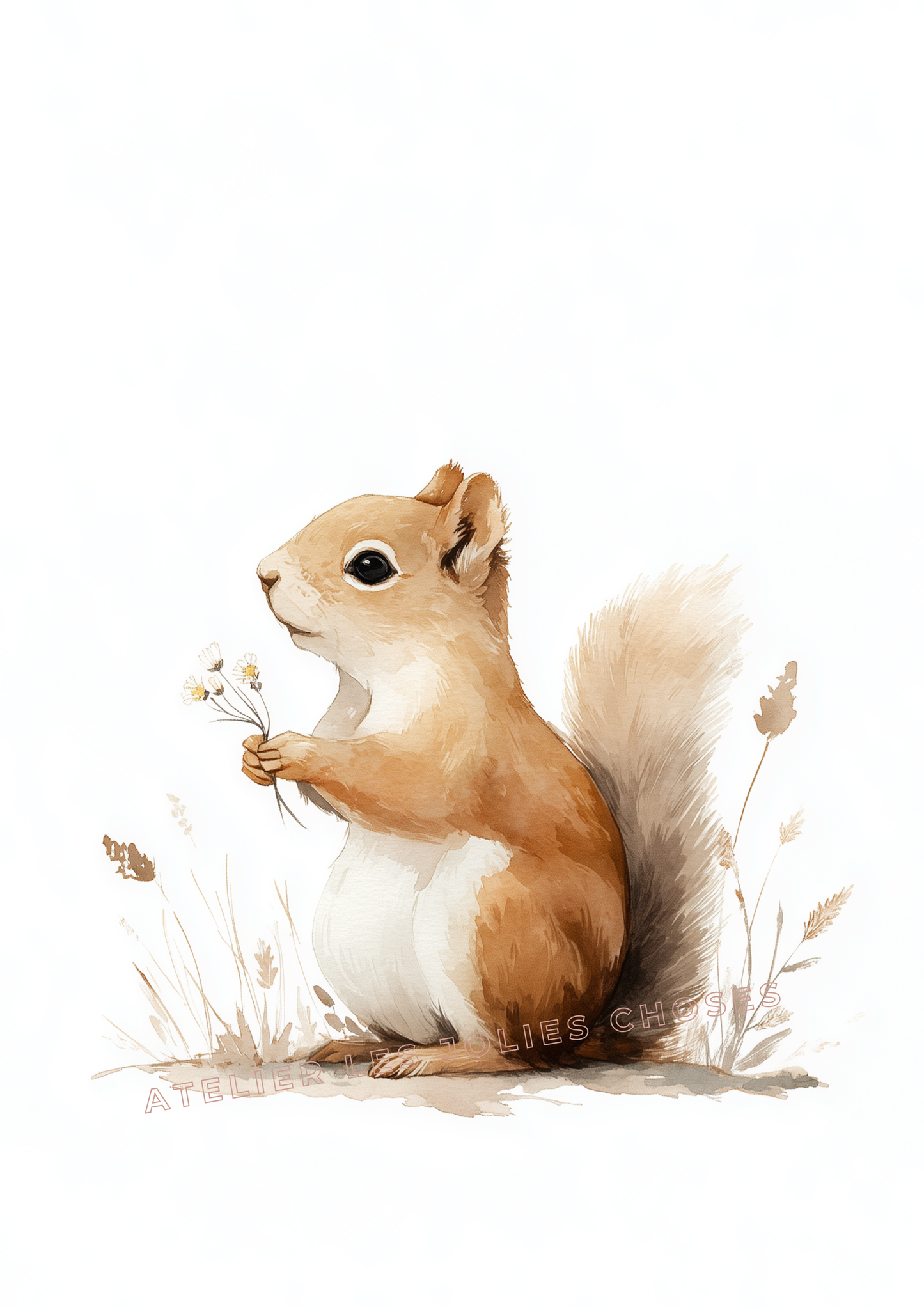 Affiche Écureuil – La petite cueillette