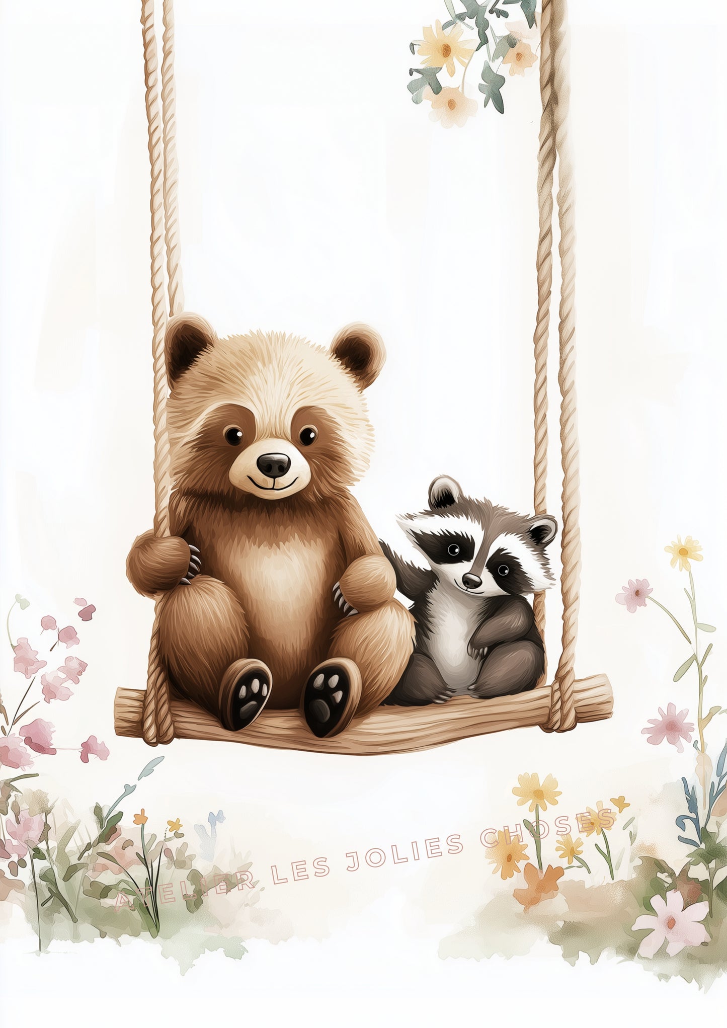 Affiche - Balançoire Ourson & Raton