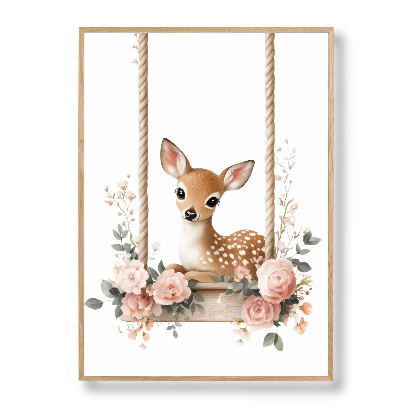 Affiche Biche & Balançoire Fleurie - Atelier Les Jolies Choses