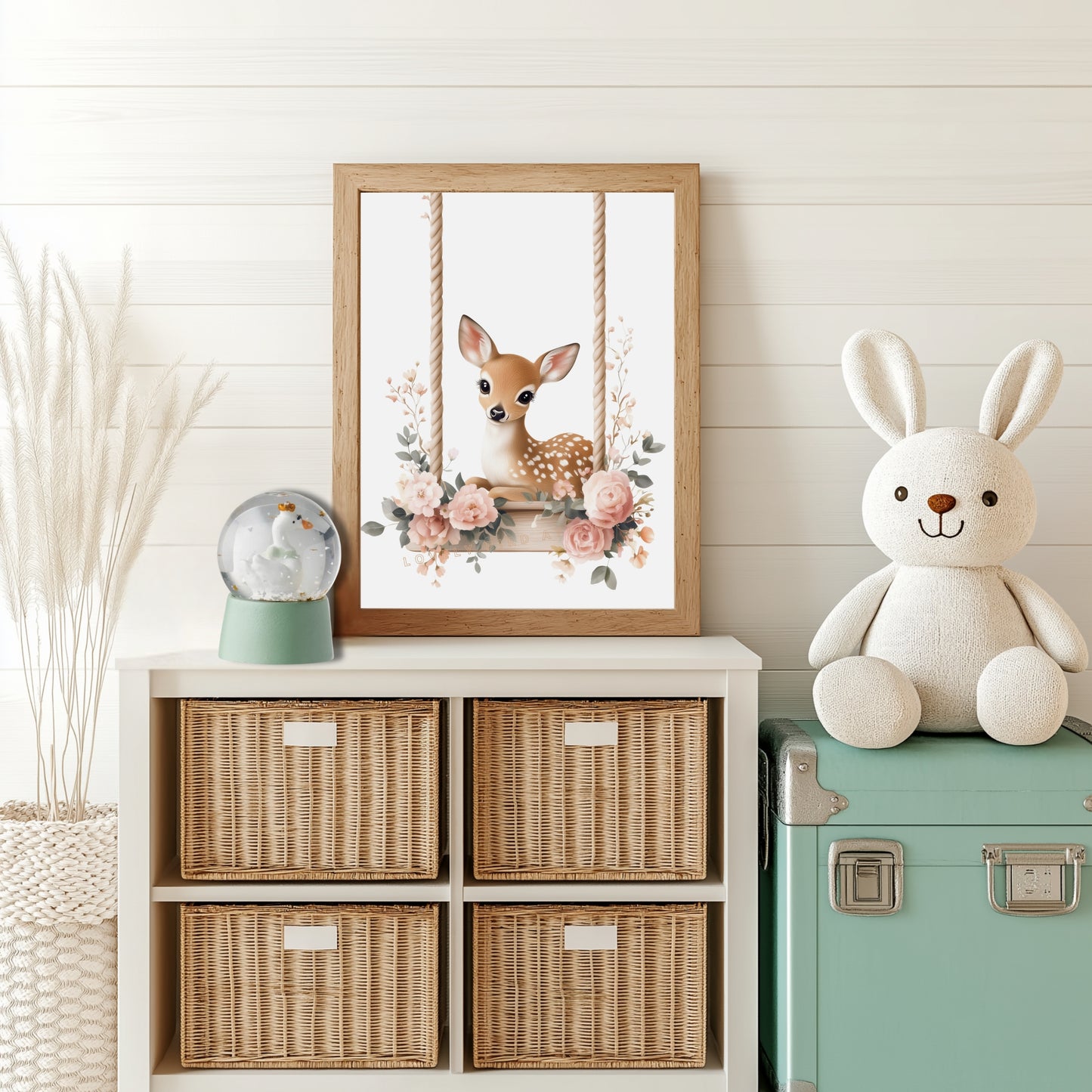 Affiche Biche & Balançoire Fleurie - Atelier Les Jolies Choses