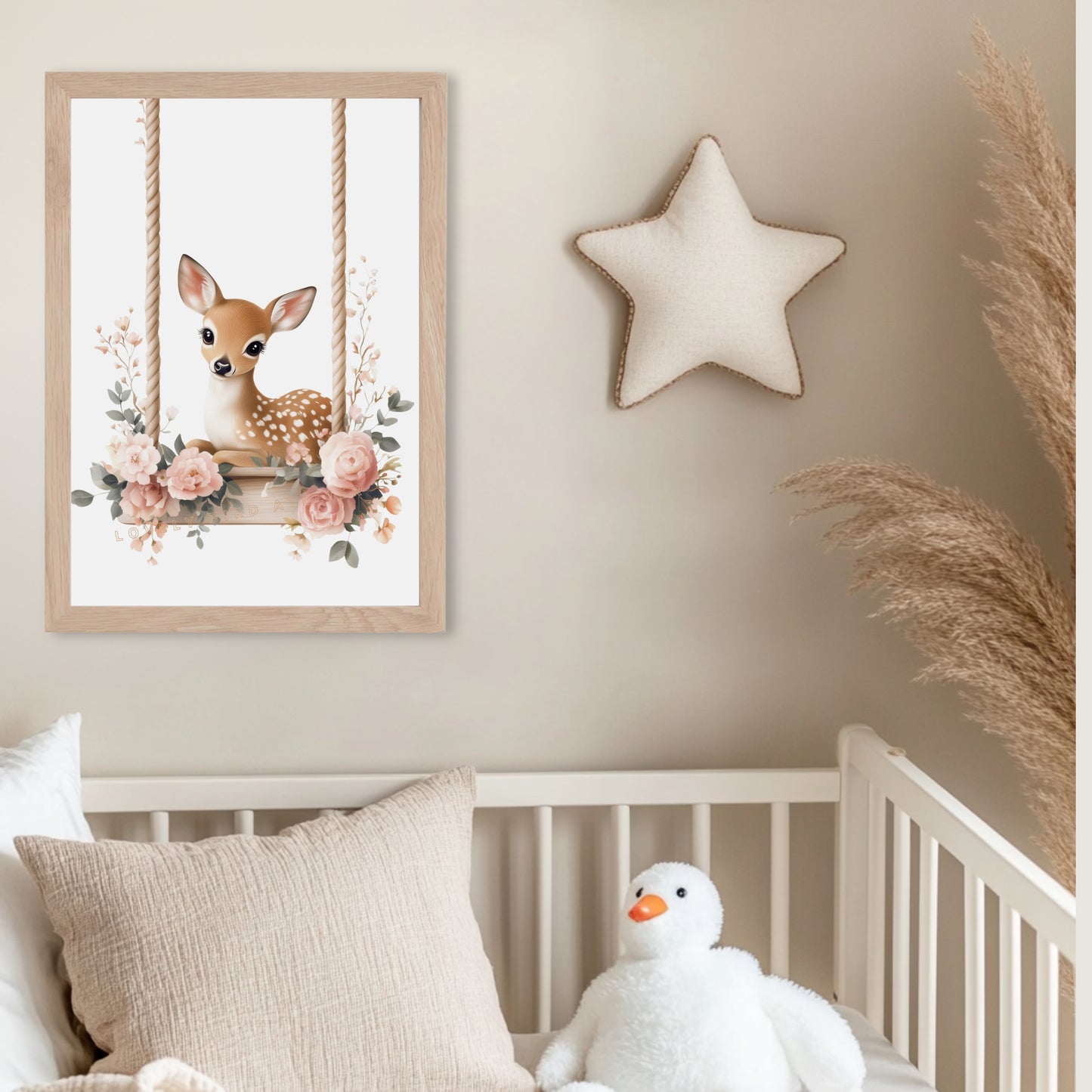 Affiche Biche & Balançoire Fleurie - Atelier Les Jolies Choses