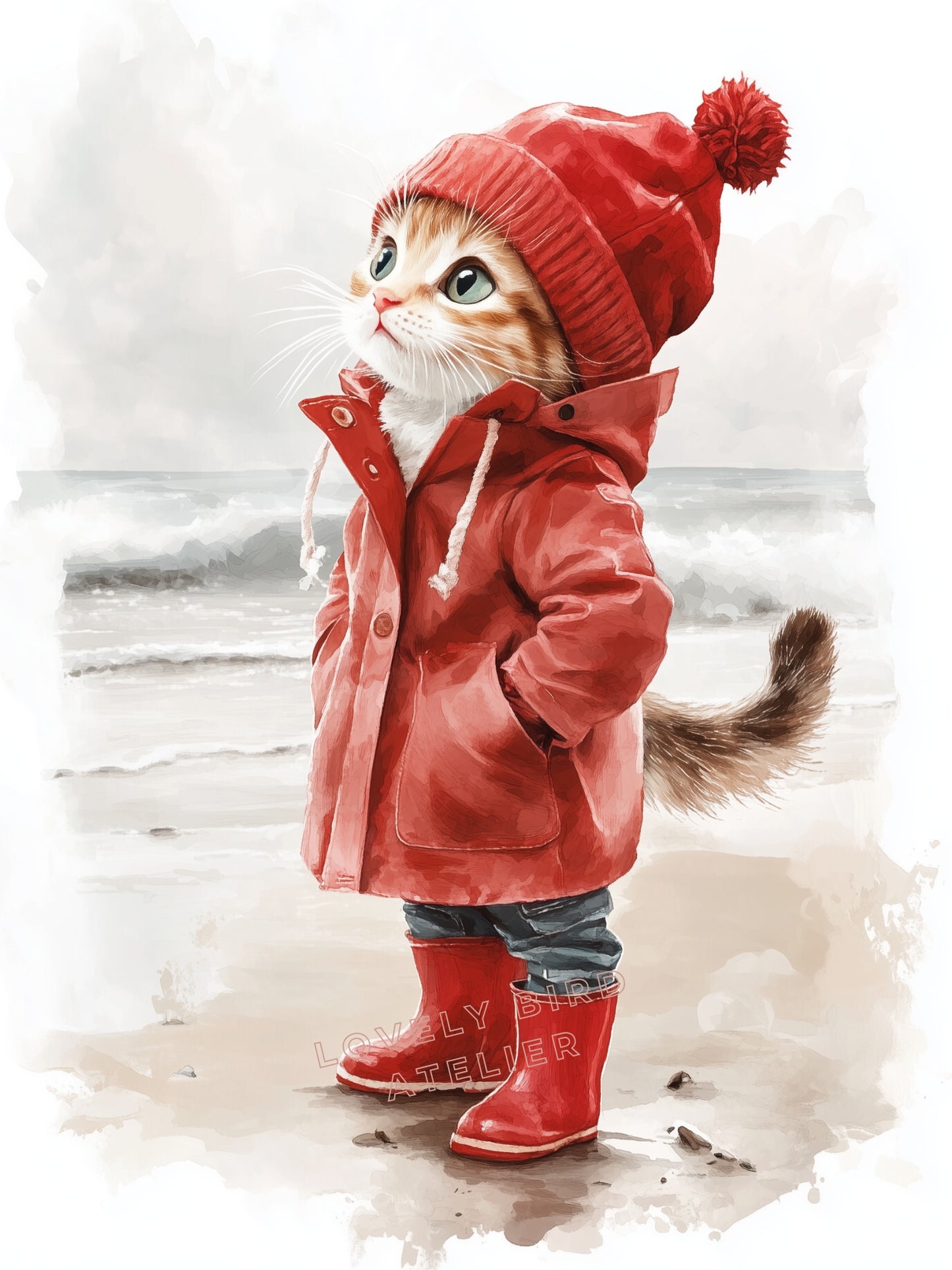 Affiche Chat & Ciré - Atelier Les Jolies Choses