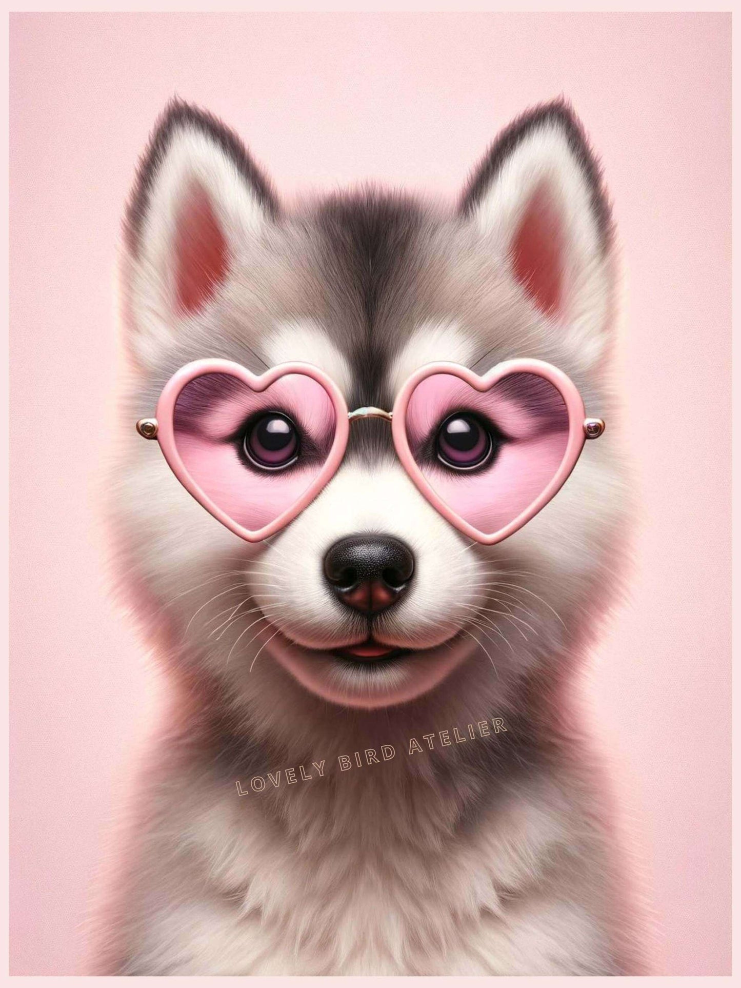 Affiche Chiot Pop Pink - Atelier Les Jolies Choses