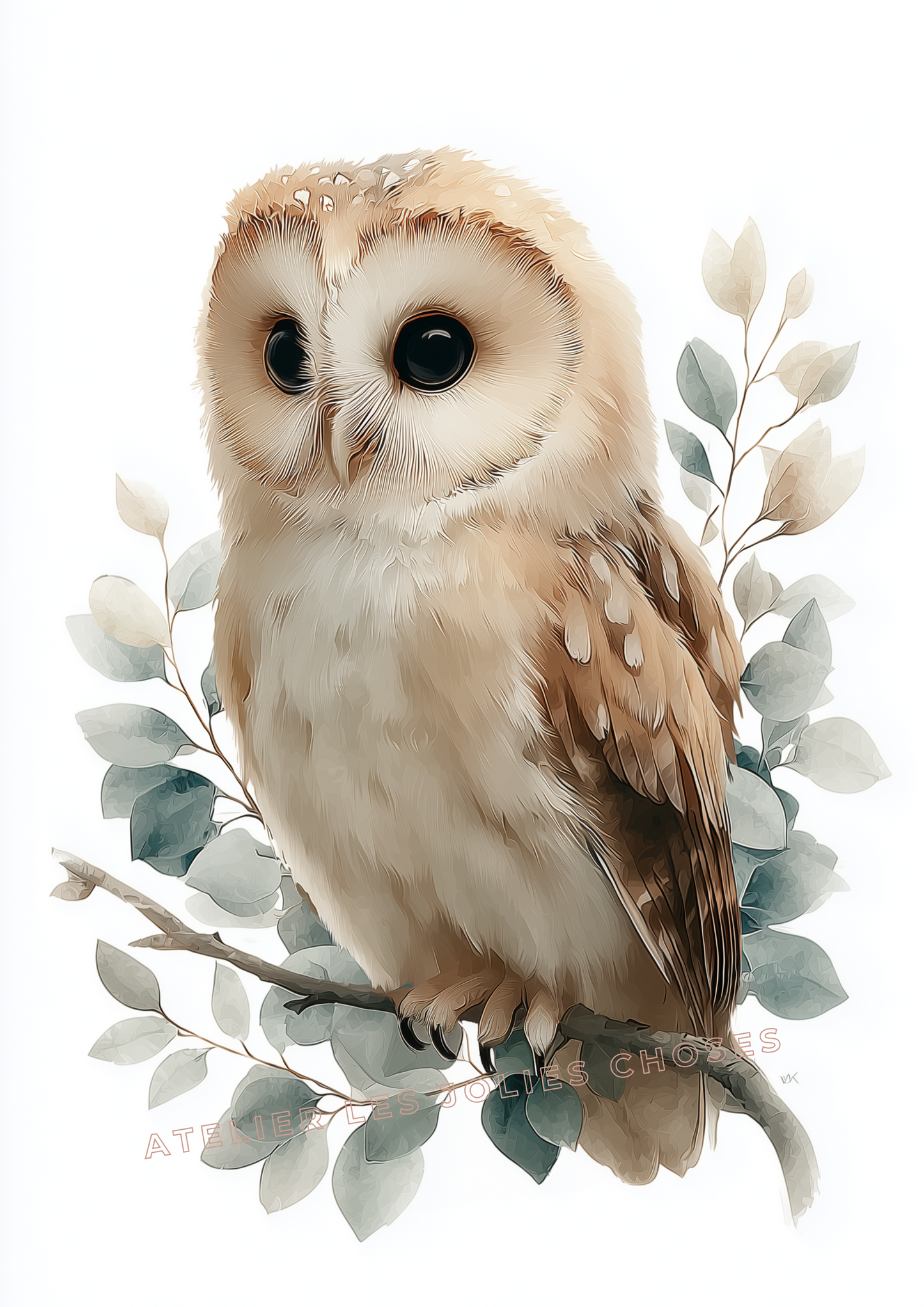 Affiche Chouette - Veilleuse des Bois