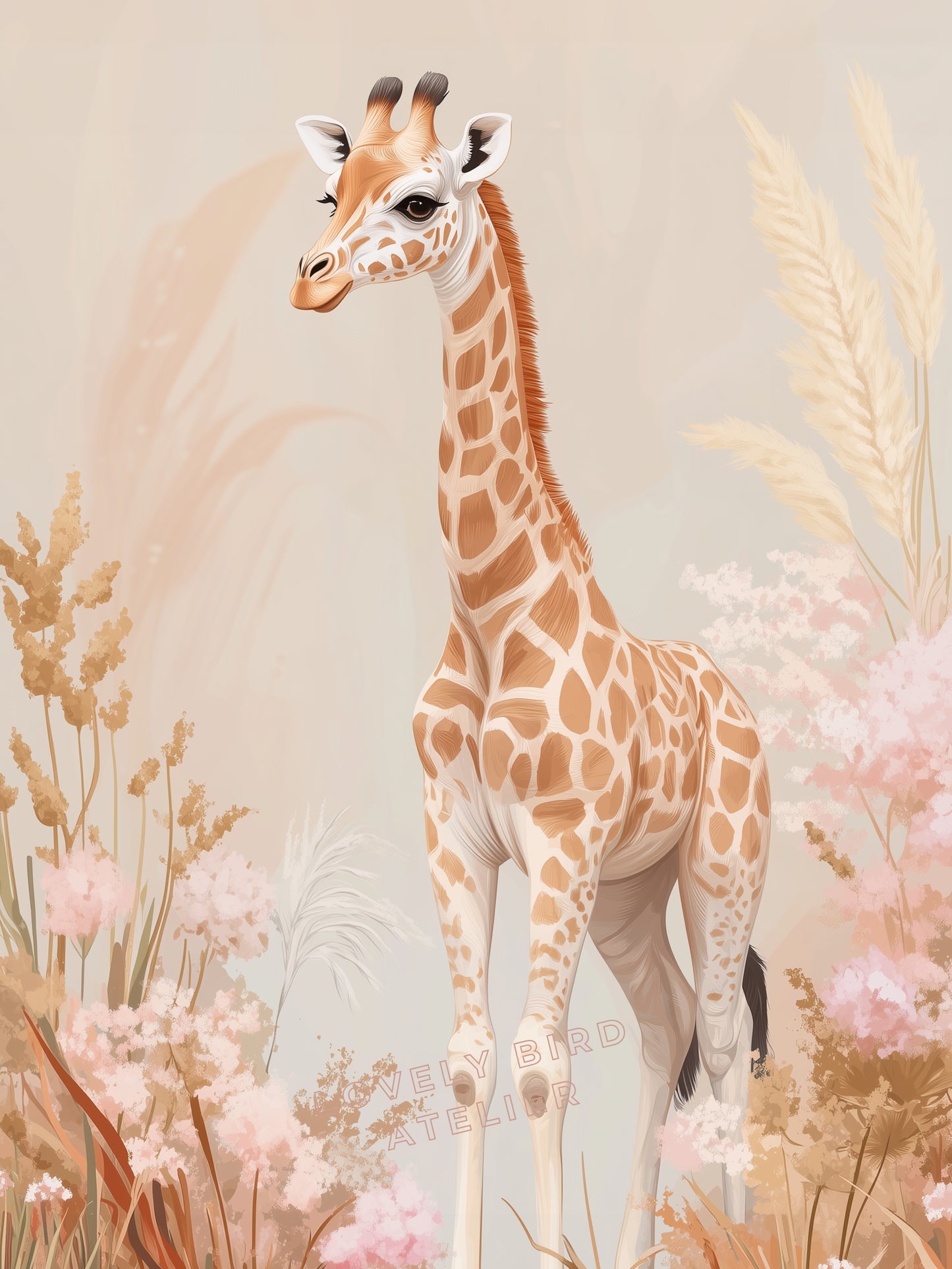 Affiche Girafe & Pampa - Atelier Les Jolies Choses