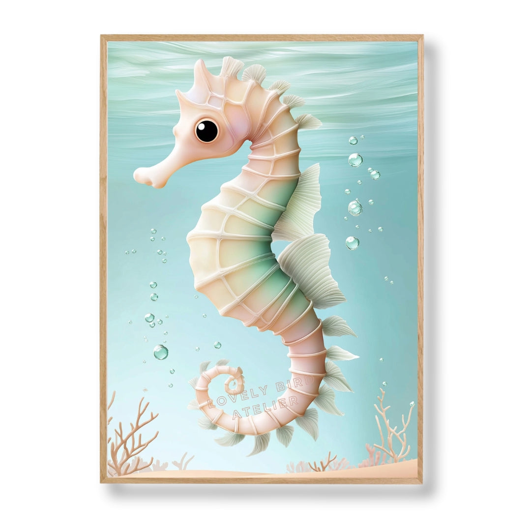 Affiche Hippocampe & Océan - Atelier Les Jolies Choses