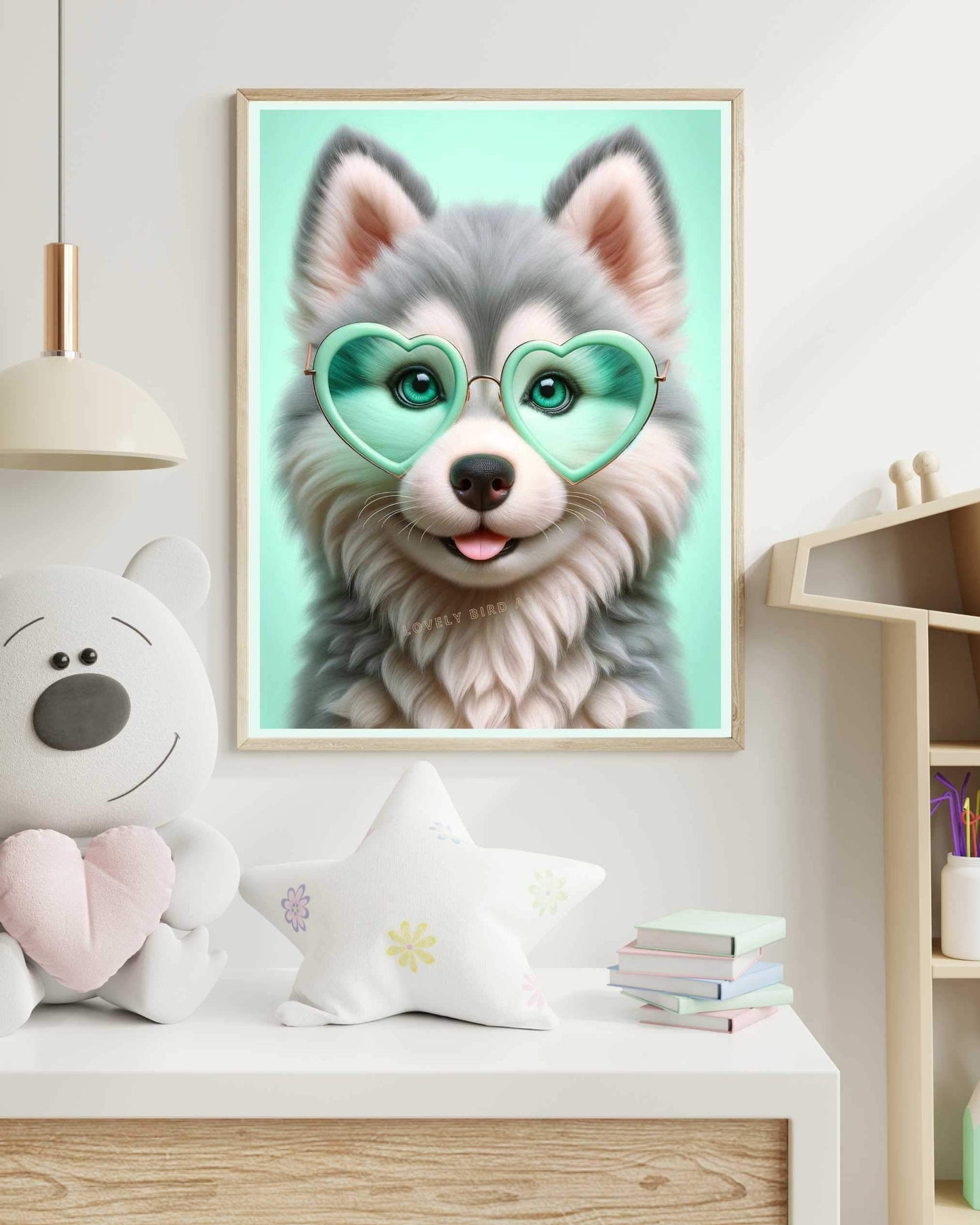 Affiche Husky Pop Blue - Atelier Les Jolies Choses