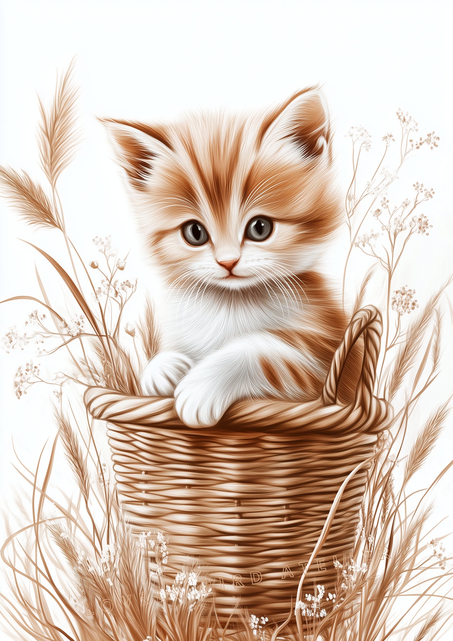 Affiche Joli Chaton & Panier - Atelier Les Jolies Choses