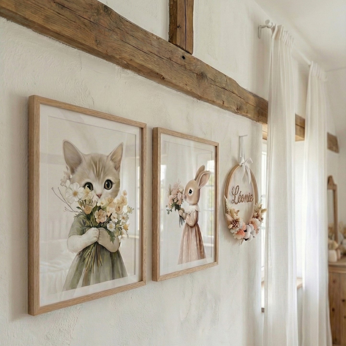 Affiche Lapin & Bouquet - Atelier Les Jolies Choses