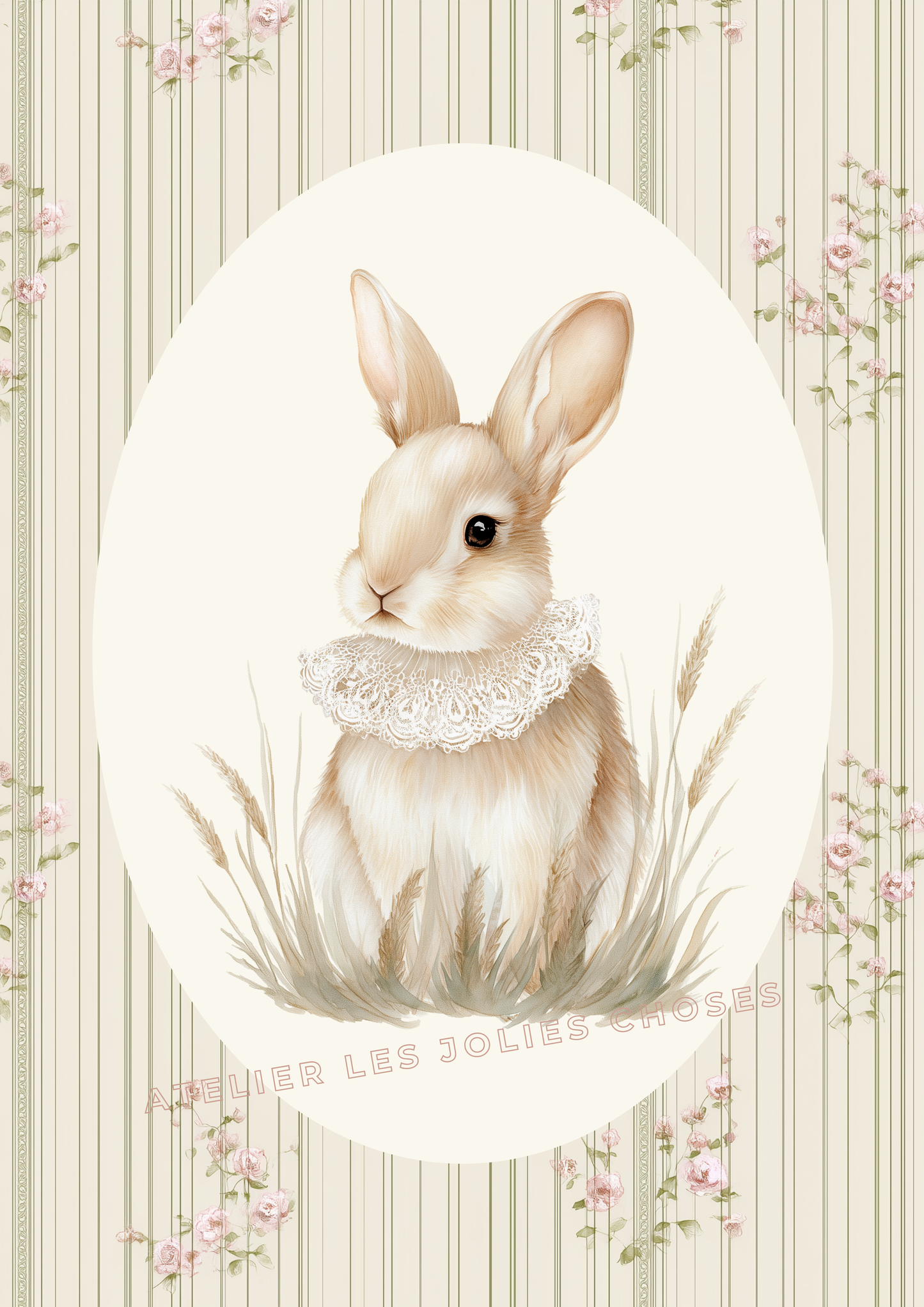 Affiche Lapin – Douceur d’antan - Atelier Les Jolies Choses