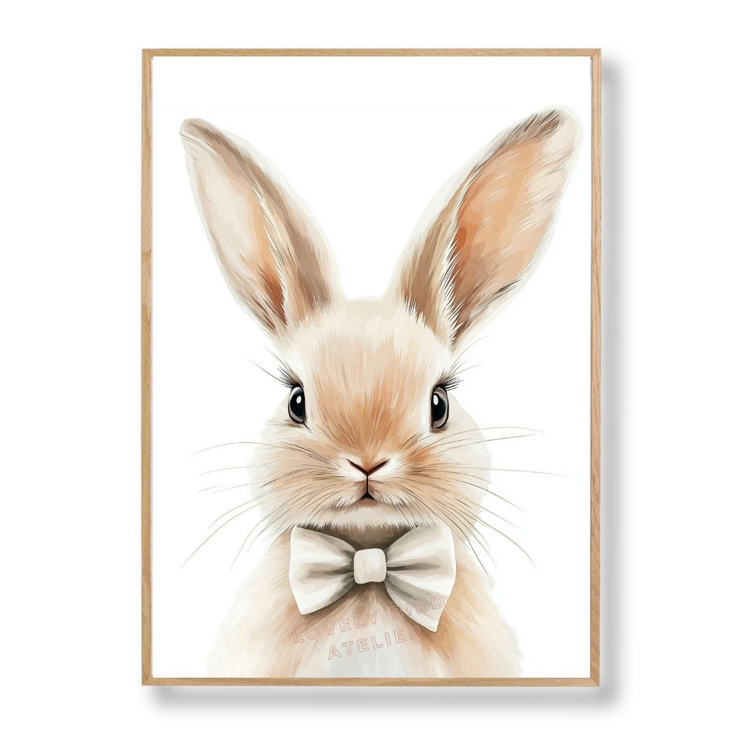 Affiche Lapin & Nœud Papillon - Atelier Les Jolies Choses