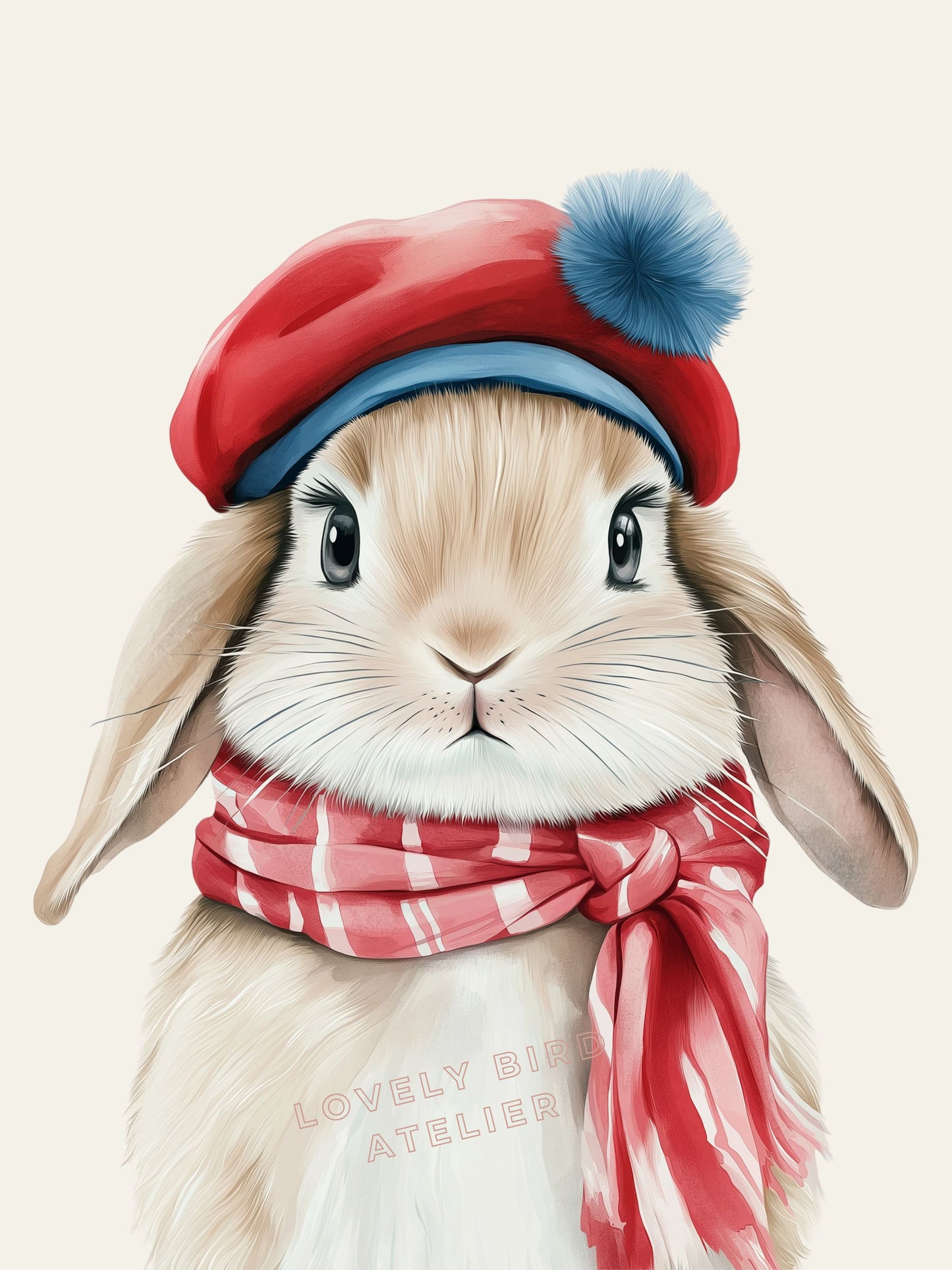 Affiche Lapin & Pompon - Atelier Les Jolies Choses