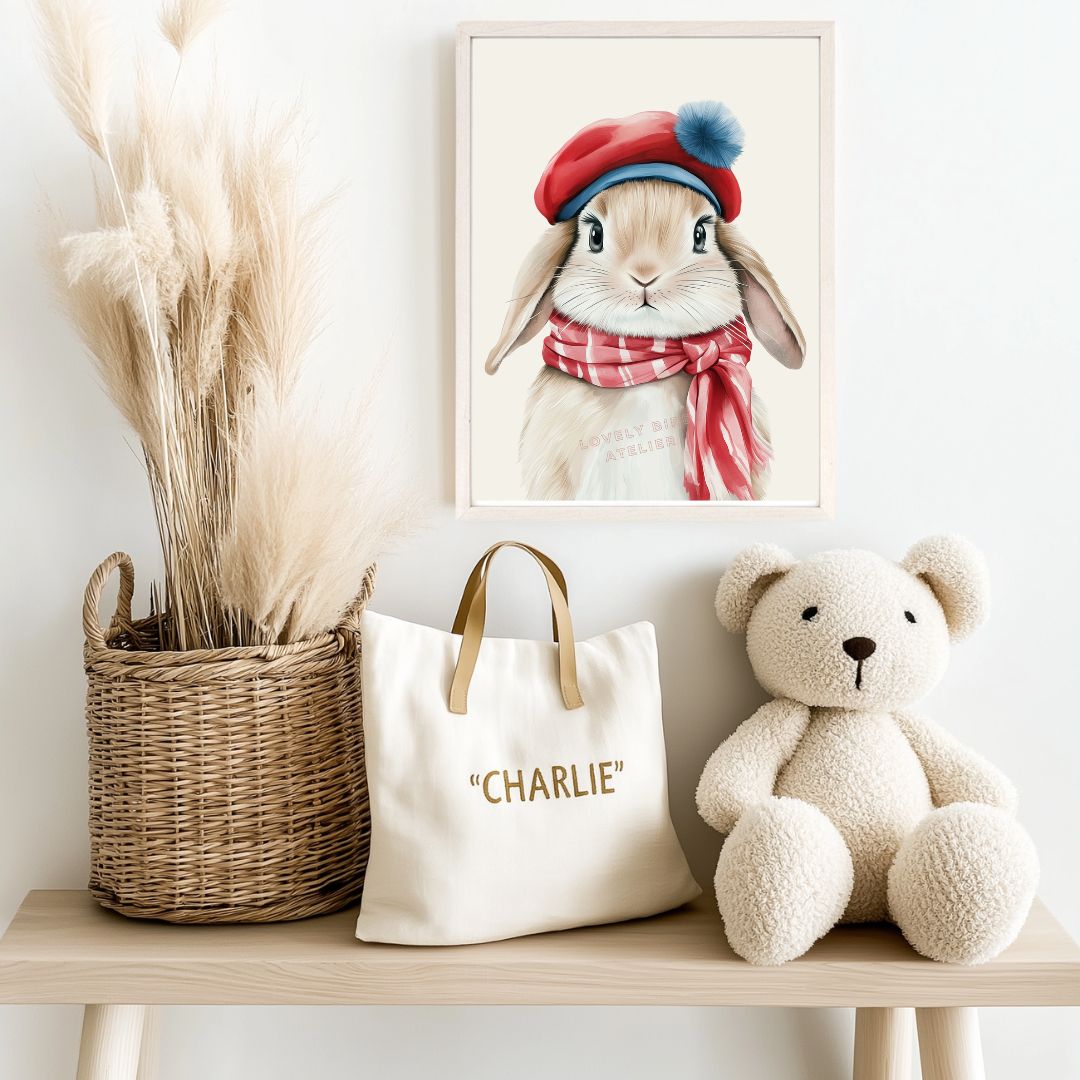 Affiche Lapin & Pompon - Atelier Les Jolies Choses