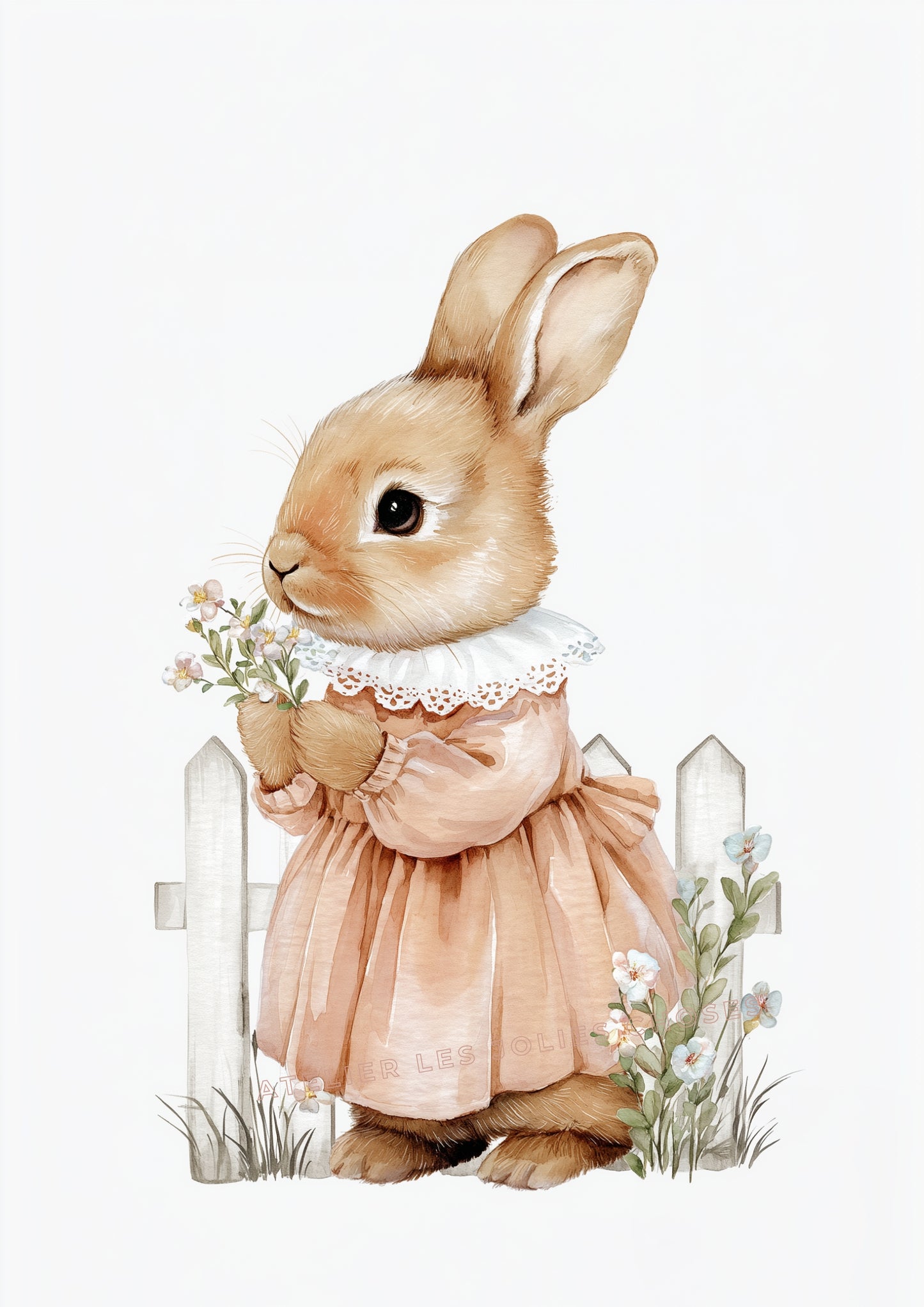 Affiche Lapine – La promenade du matin - Atelier Les Jolies Choses