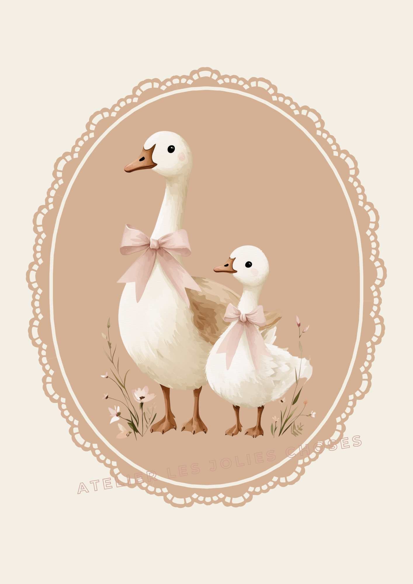 Affiche Les Oies - Complices du soir - Atelier Les Jolies Choses