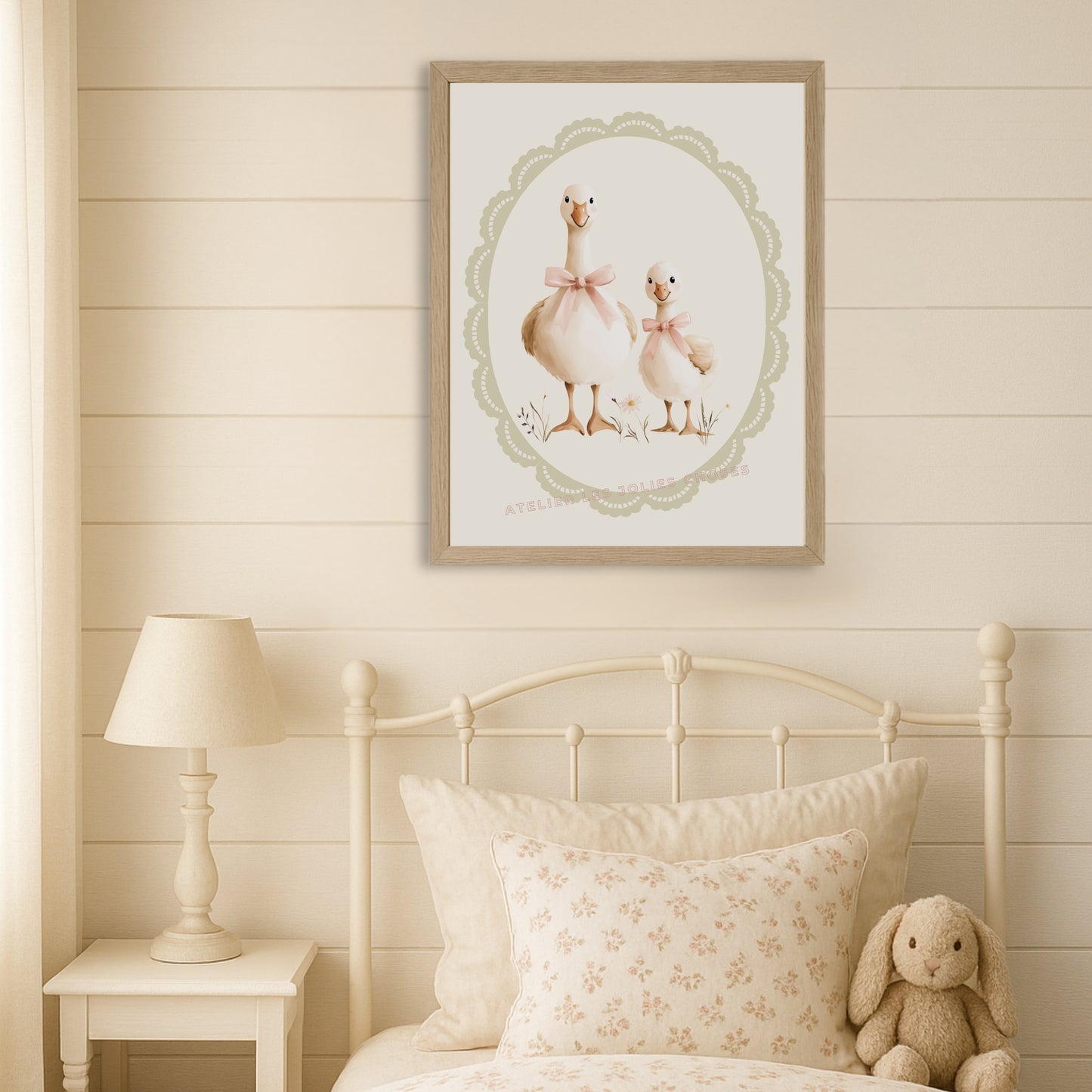 Affiche Les Oies - Tendresse à plumes - Atelier Les Jolies Choses