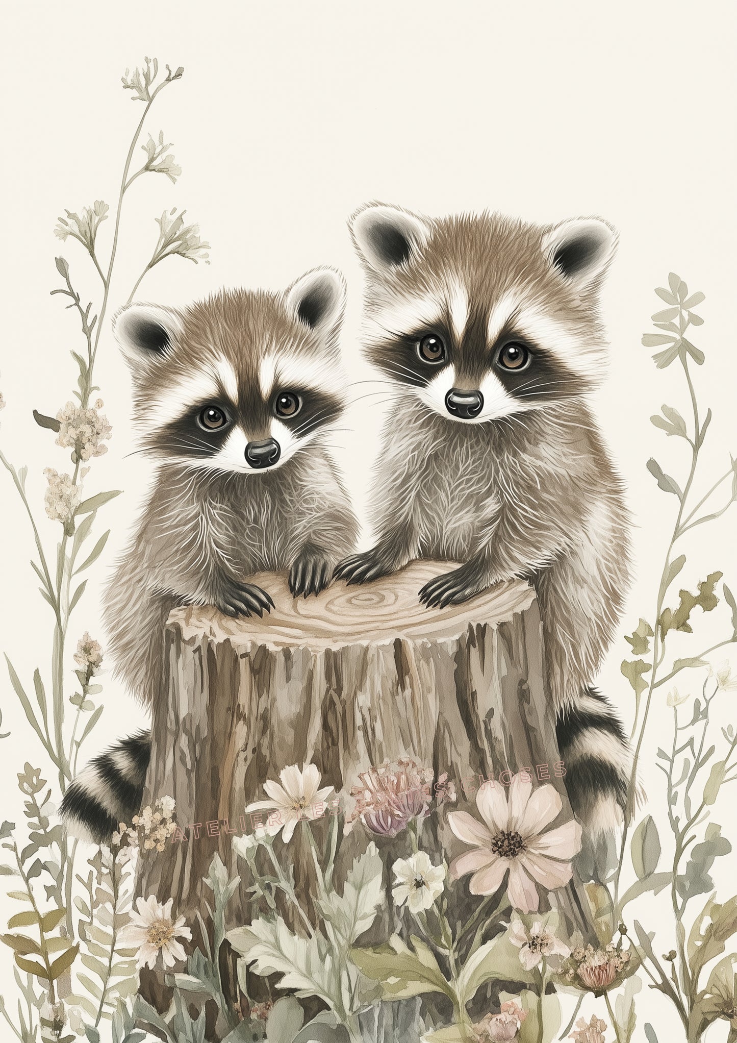 Affiche - Les ratons câlins - Atelier Les Jolies Choses