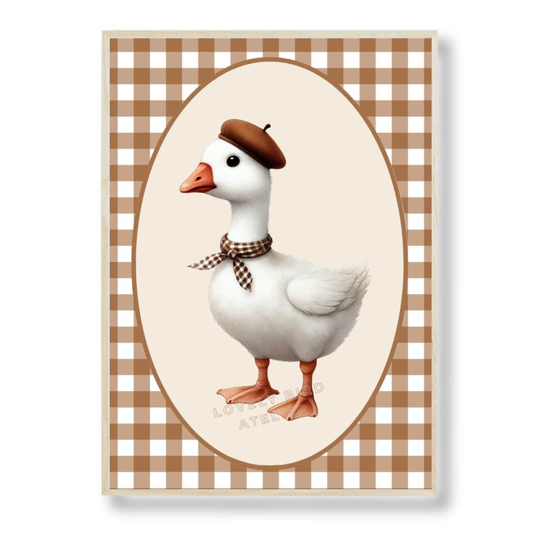 Affiche Oie & Vichy - Atelier Les Jolies Choses