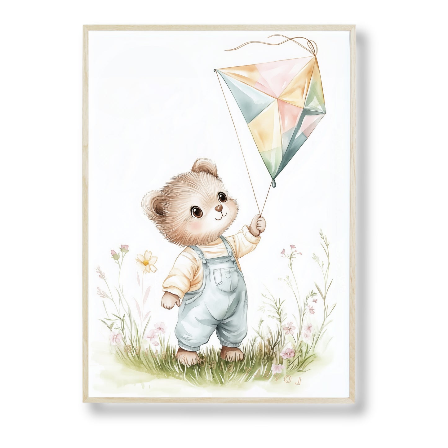 Affiche Ourson & Cerf-Volant - Atelier Les Jolies Choses