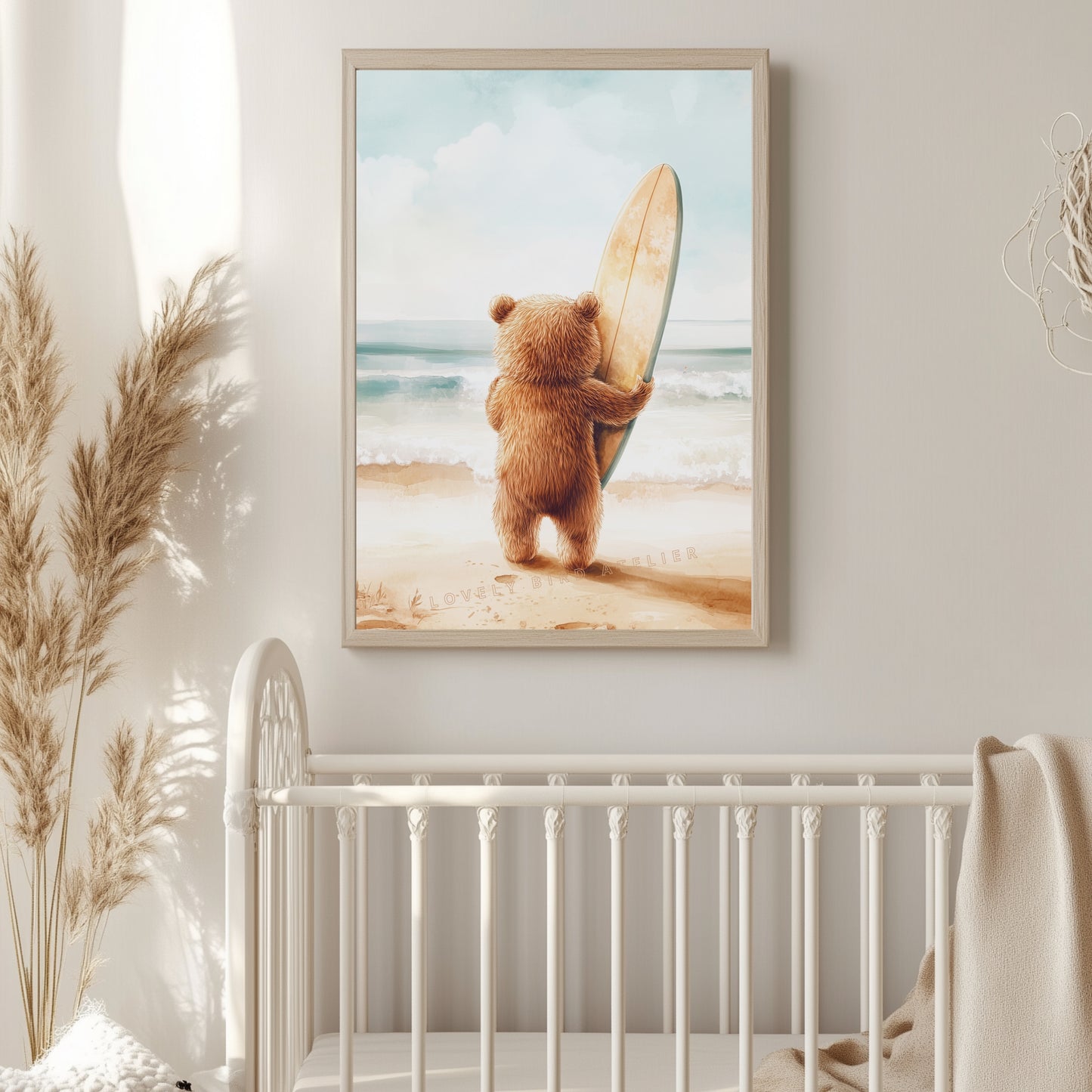 Affiche Ourson & Surf - Atelier Les Jolies Choses