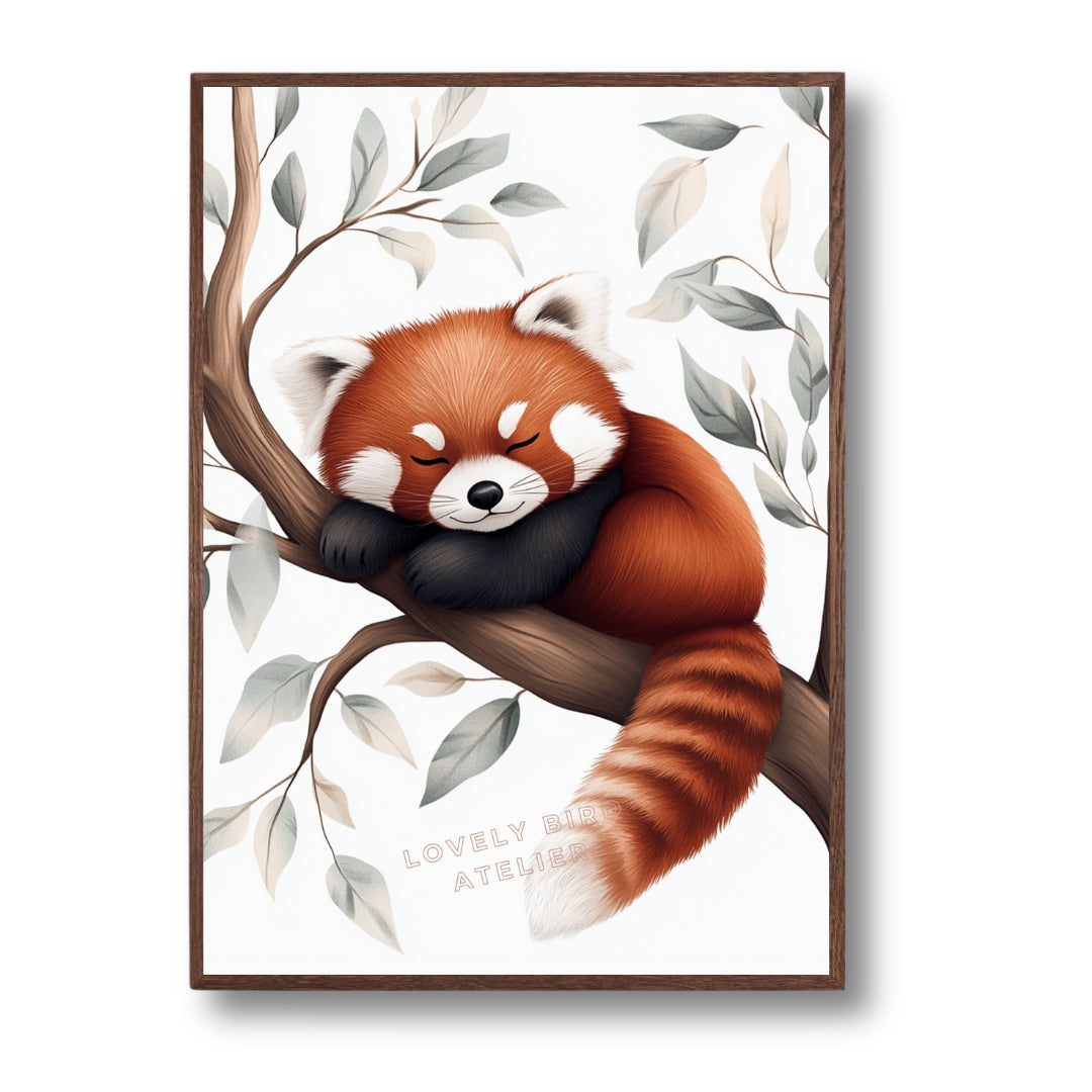 Affiche Panda Roux & Arbre - Atelier Les Jolies Choses