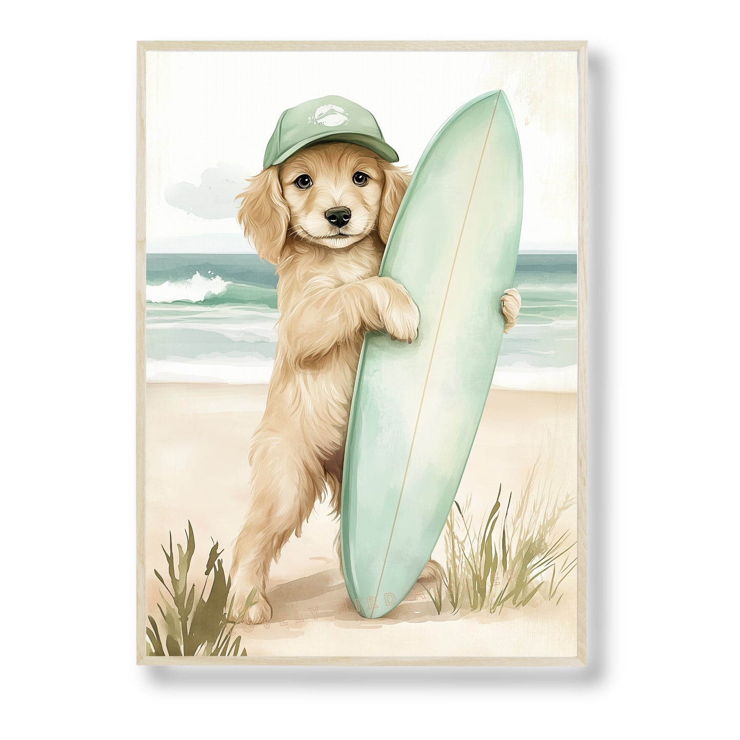 Affiche Petit Chien & Surf - Atelier Les Jolies Choses