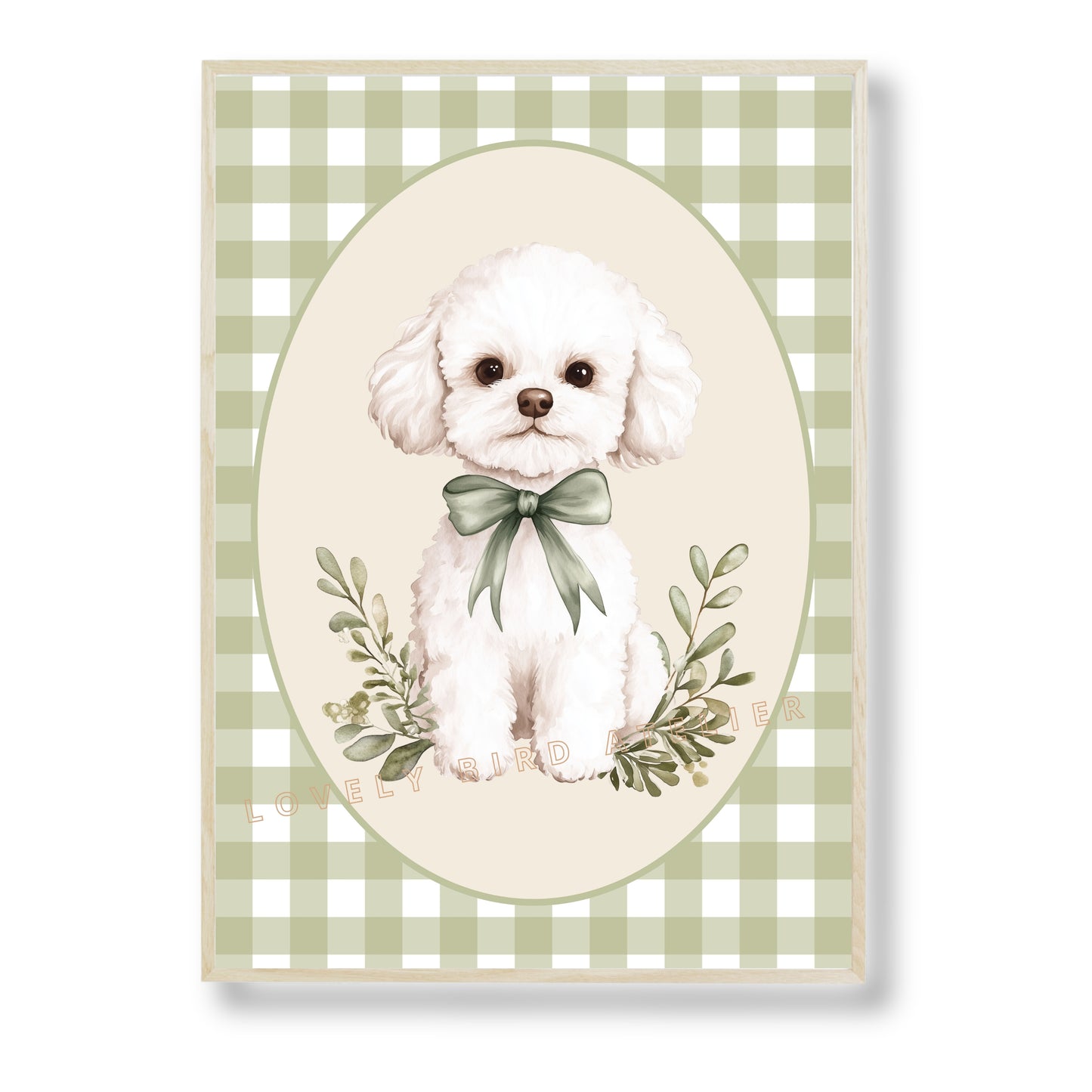 Affiche Petit Chien & Vichy - Atelier Les Jolies Choses
