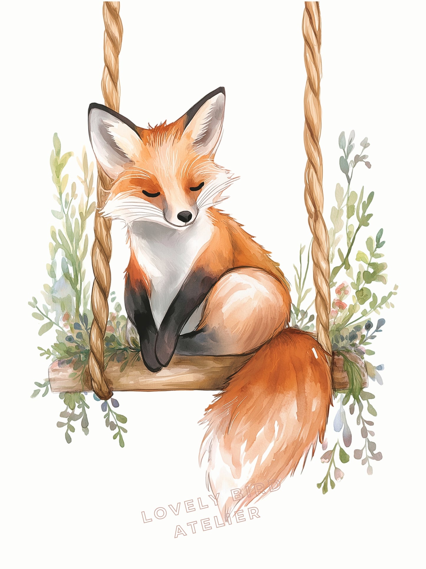 Affiche Renard & Balancelle - Atelier Les Jolies Choses