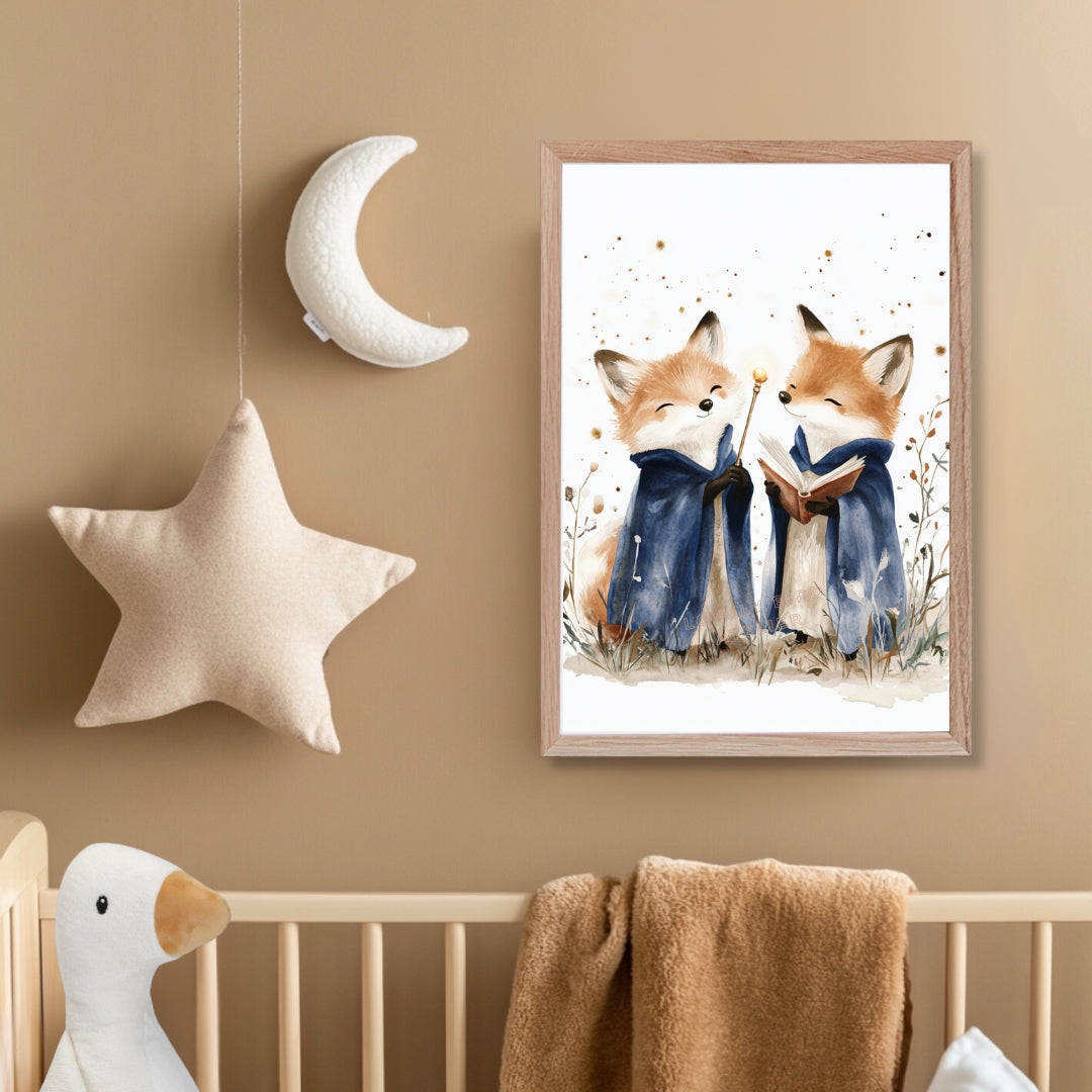 Affiche Renards Petits Magiciens - Atelier Les Jolies Choses