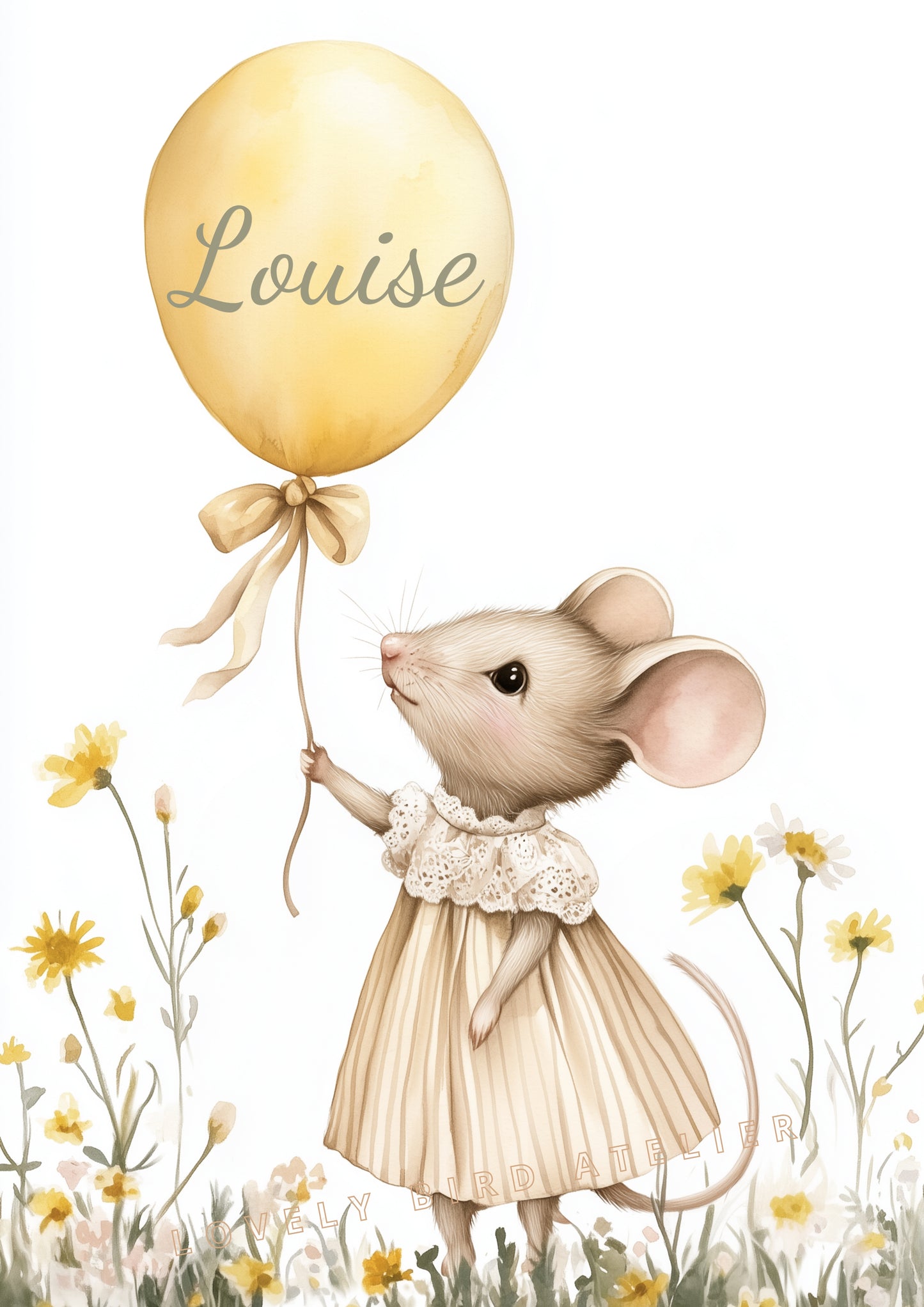 Affiche Souris & Ballon - Atelier Les Jolies Choses