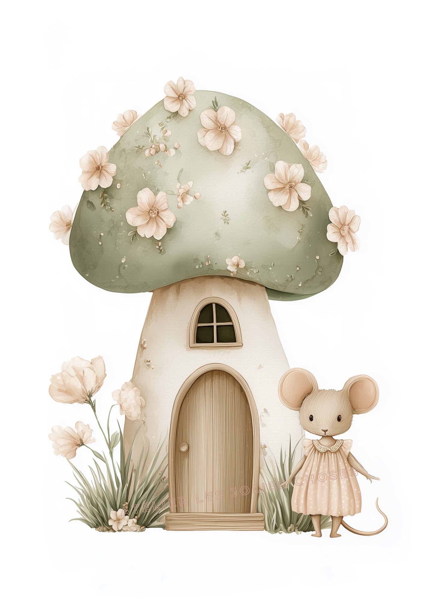 Affiche Souris & sa jolie maison - Atelier Les Jolies Choses