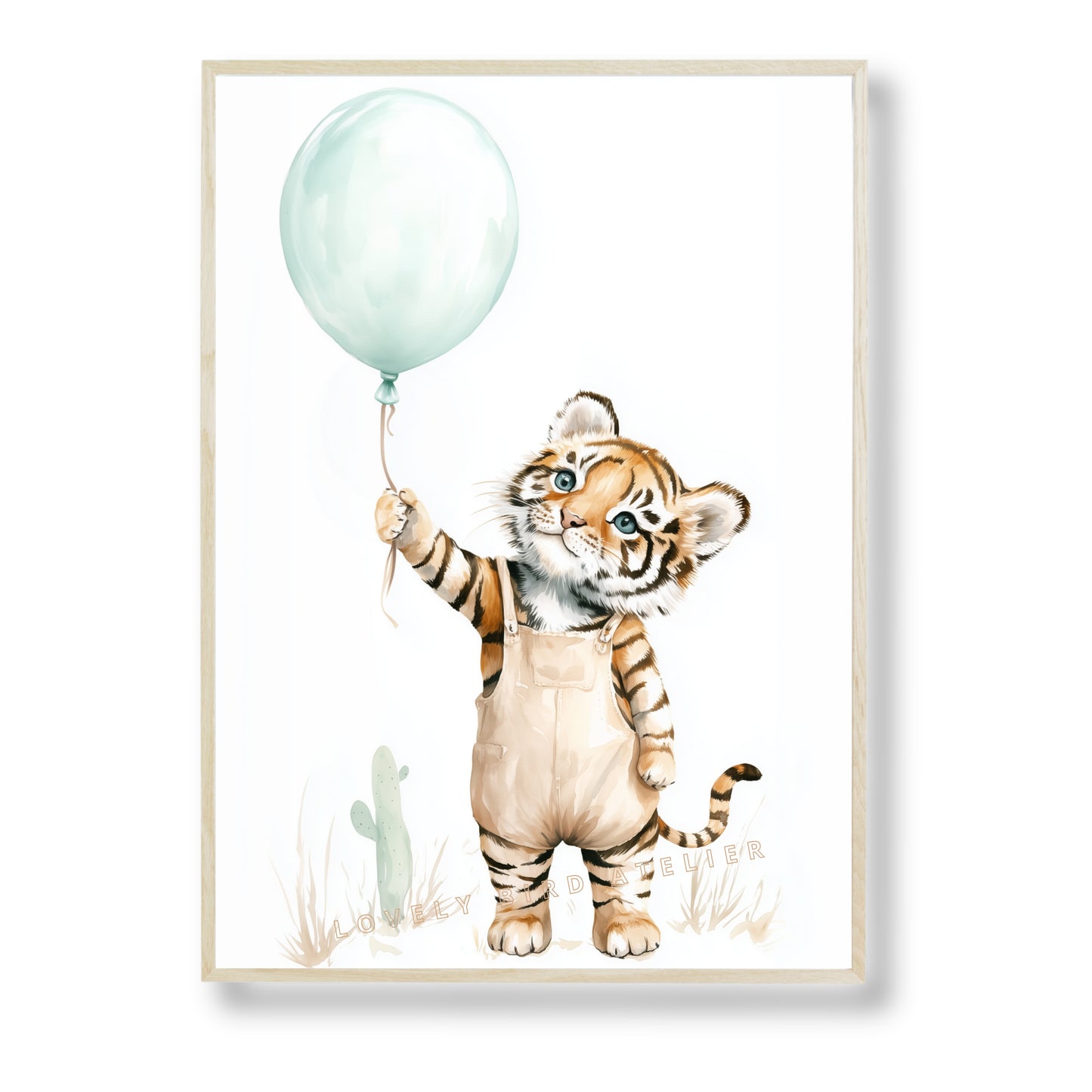 Affiche Tigron & Ballon - Atelier Les Jolies Choses