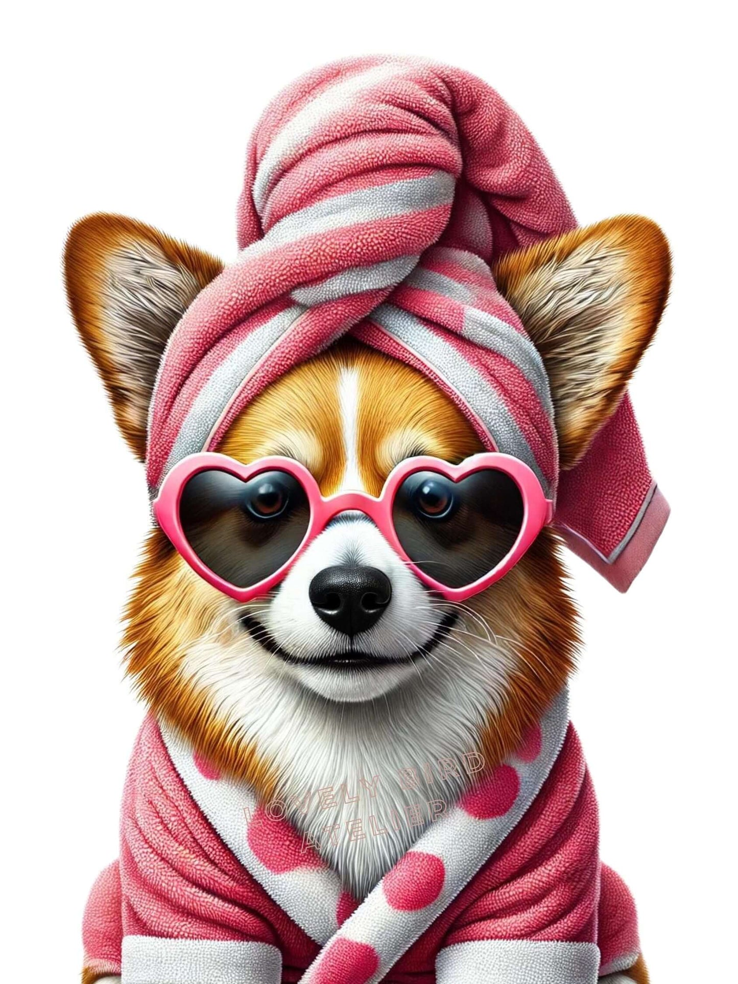 Chien Corgi Baignoire - Atelier Les Jolies Choses
