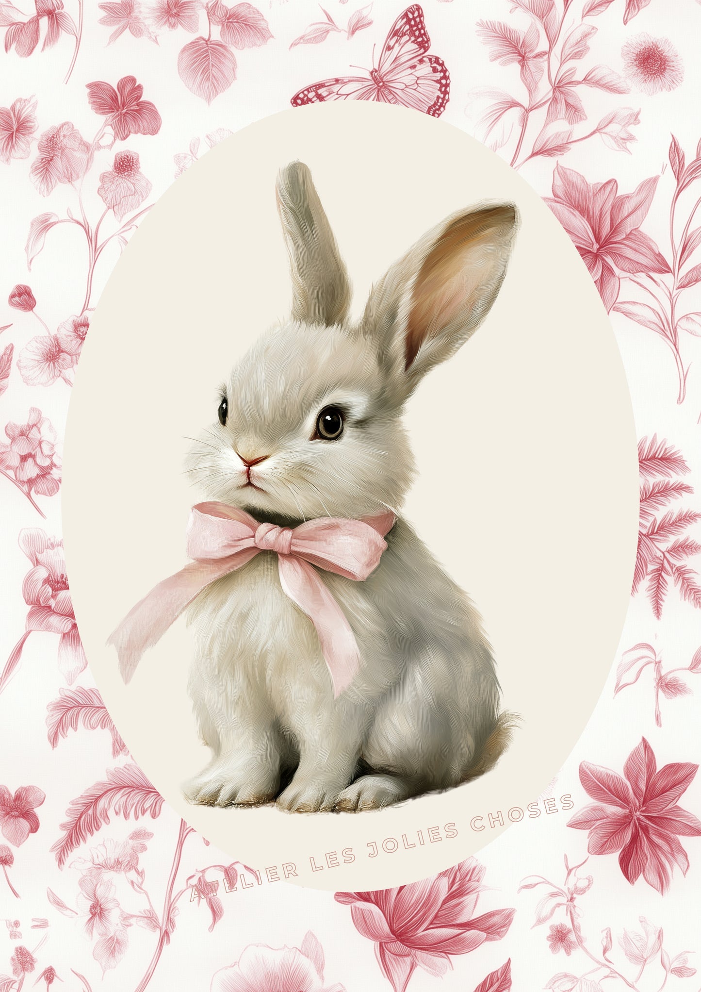 Compagnon du jardin fleuri – Édition toile de Jouy - Atelier Les Jolies Choses