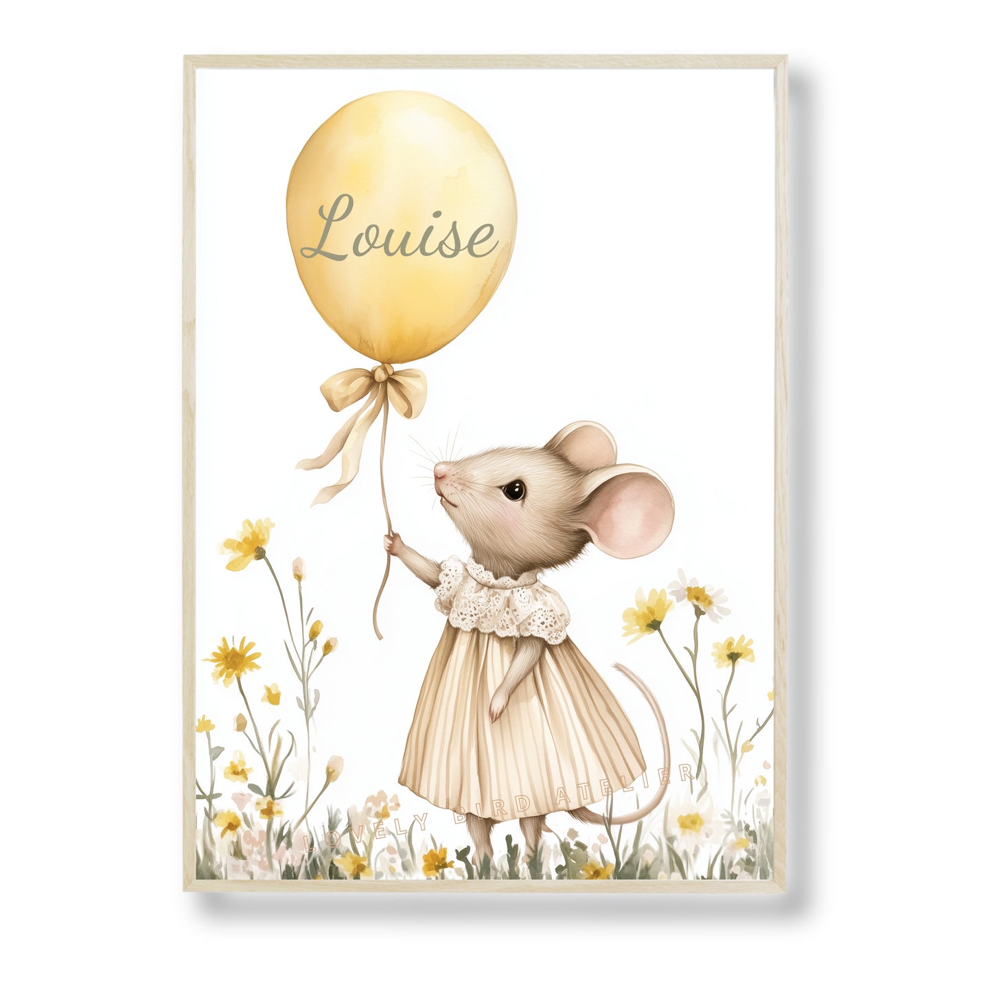 Affiche Souris & Ballon - Atelier Les Jolies Choses