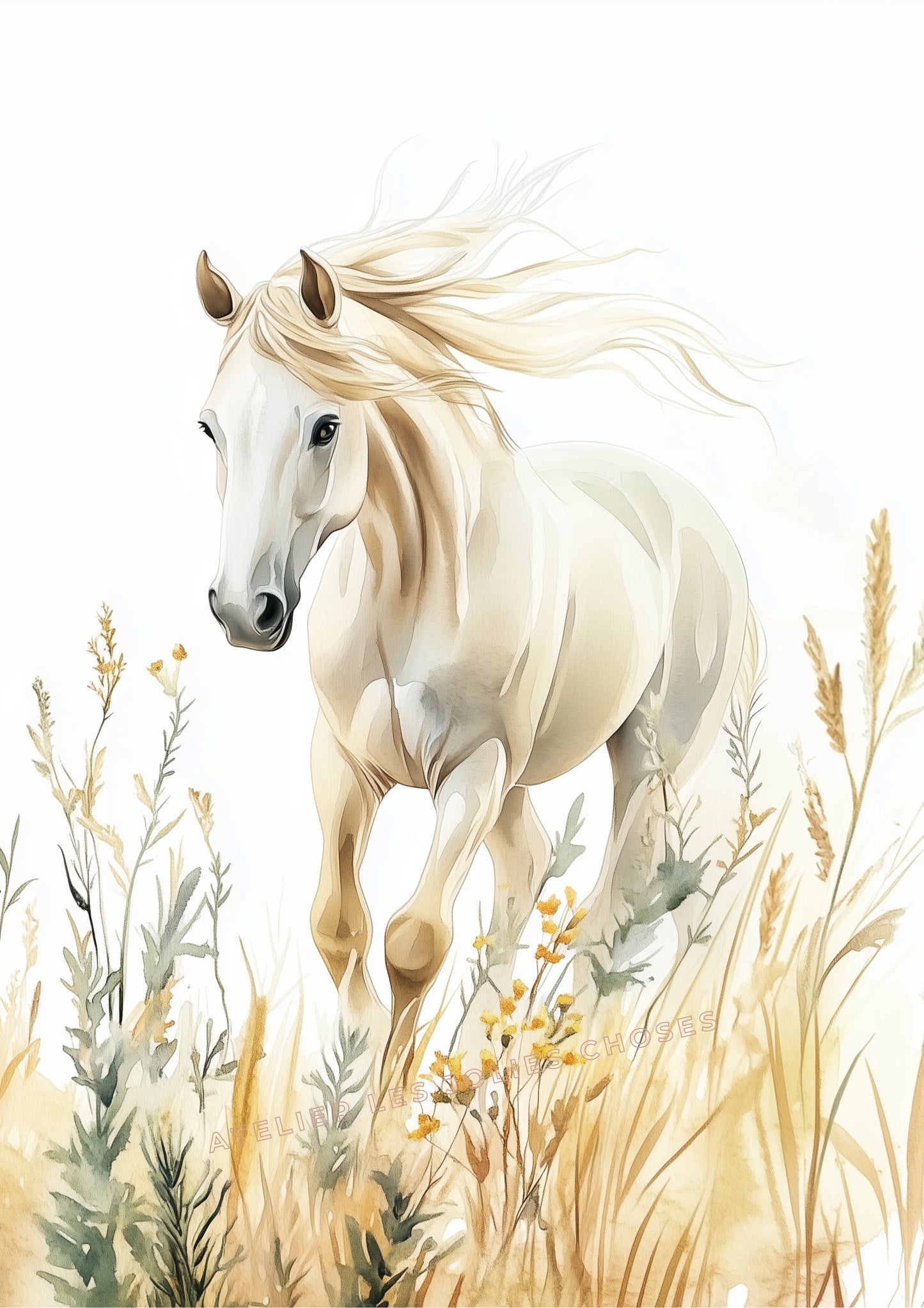 Illustration Cheval & Liberté - Atelier Les Jolies Choses