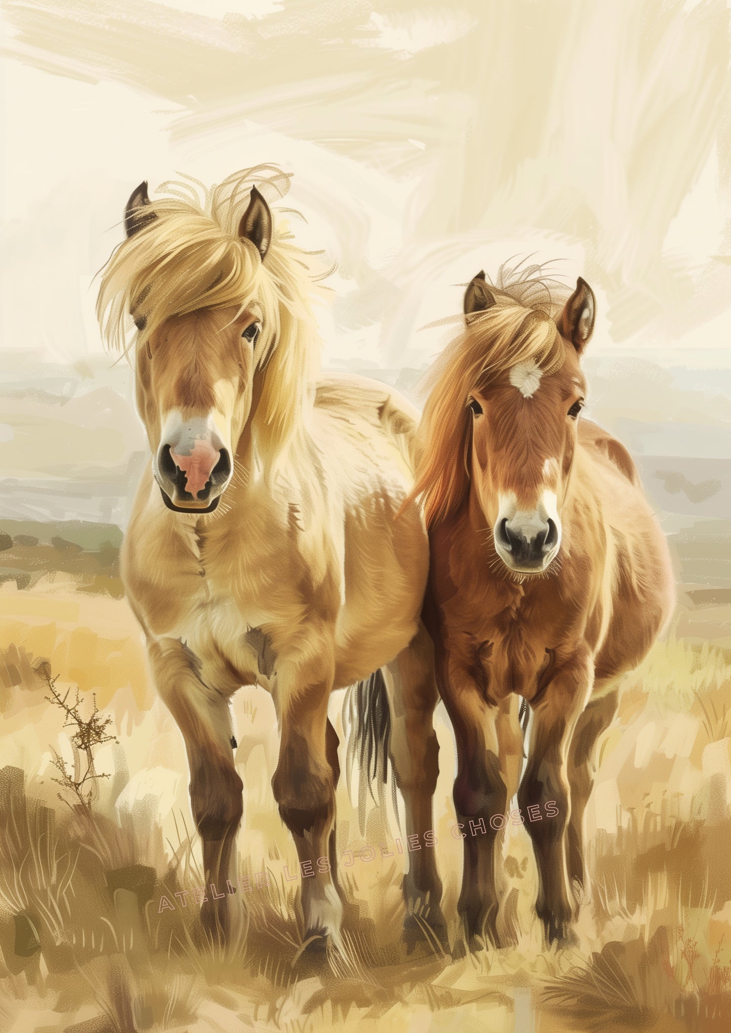 Illustration "Deux amis pour la vie" - Atelier Les Jolies Choses