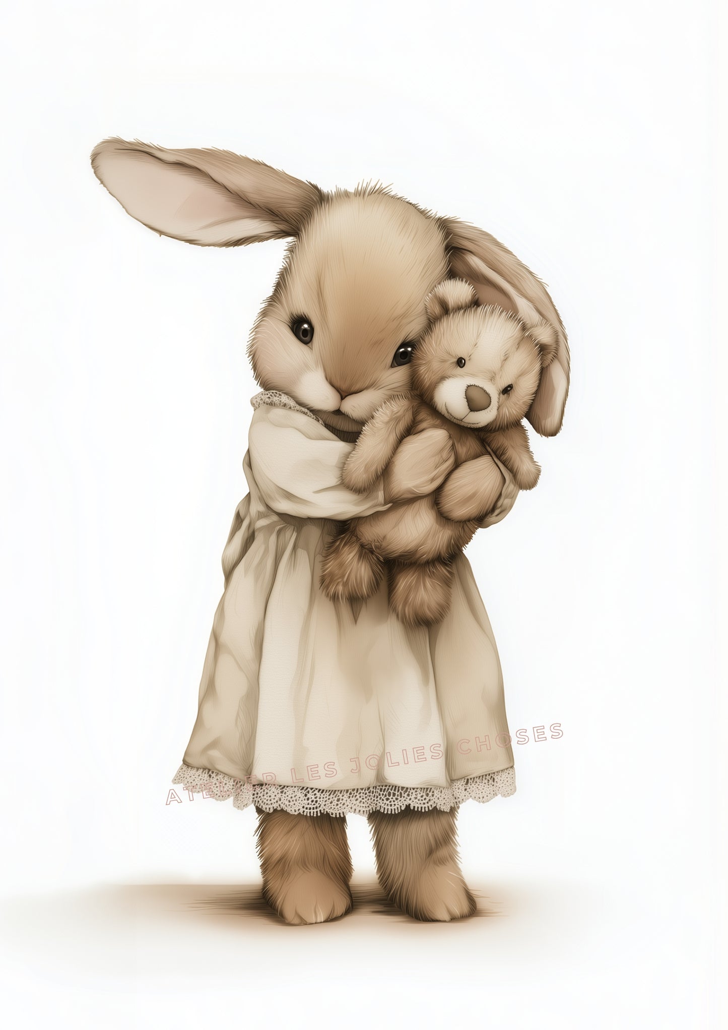 Illustration Lapin – Mon doudou préféré - Atelier Les Jolies Choses