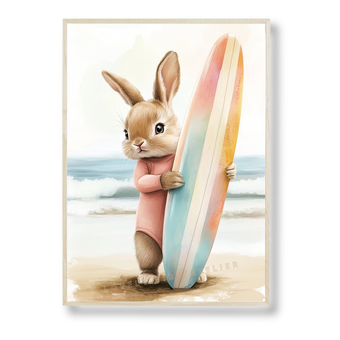 Illustration Lapine & Surf - Atelier Les Jolies Choses
