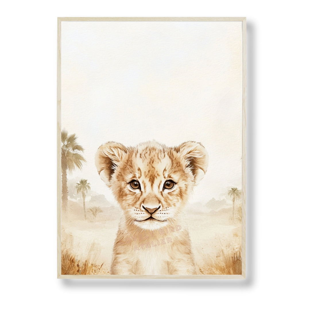 Illustration Lionceau & Palmiers - Atelier Les Jolies Choses