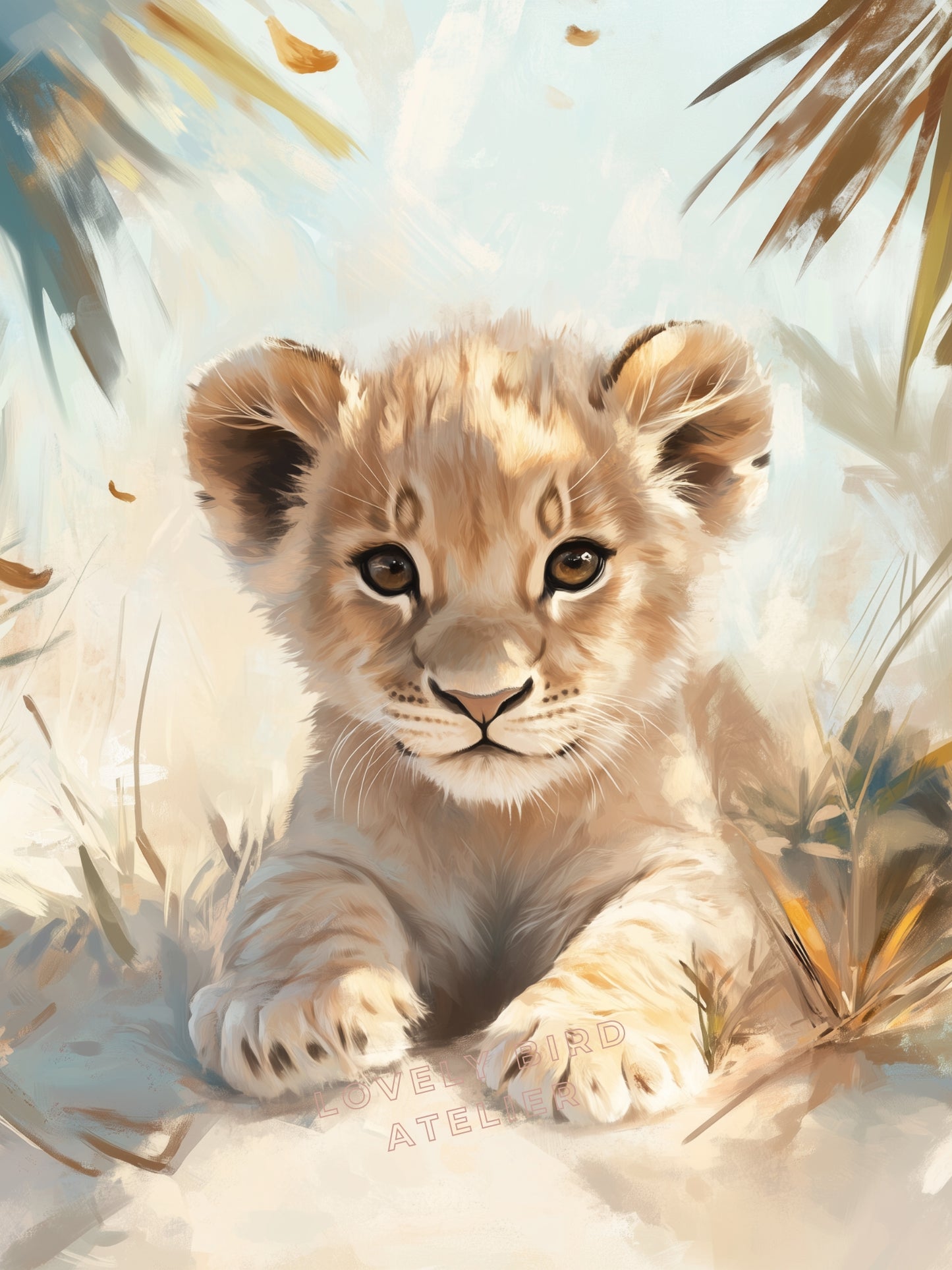 Illustration Petit Lionceau - Atelier Les Jolies Choses