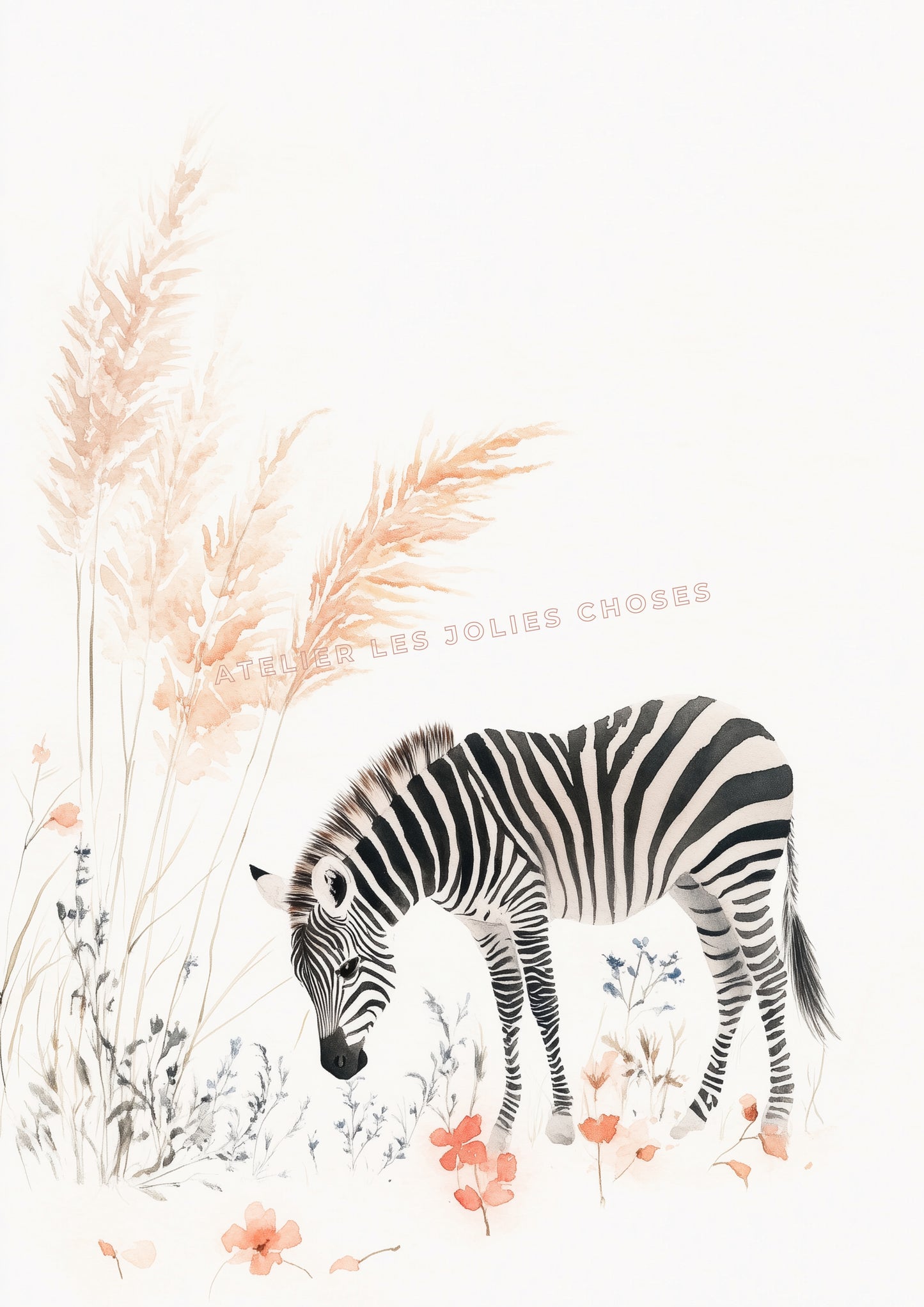 Illustration Zèbre - Libre et rayé - Atelier Les Jolies Choses