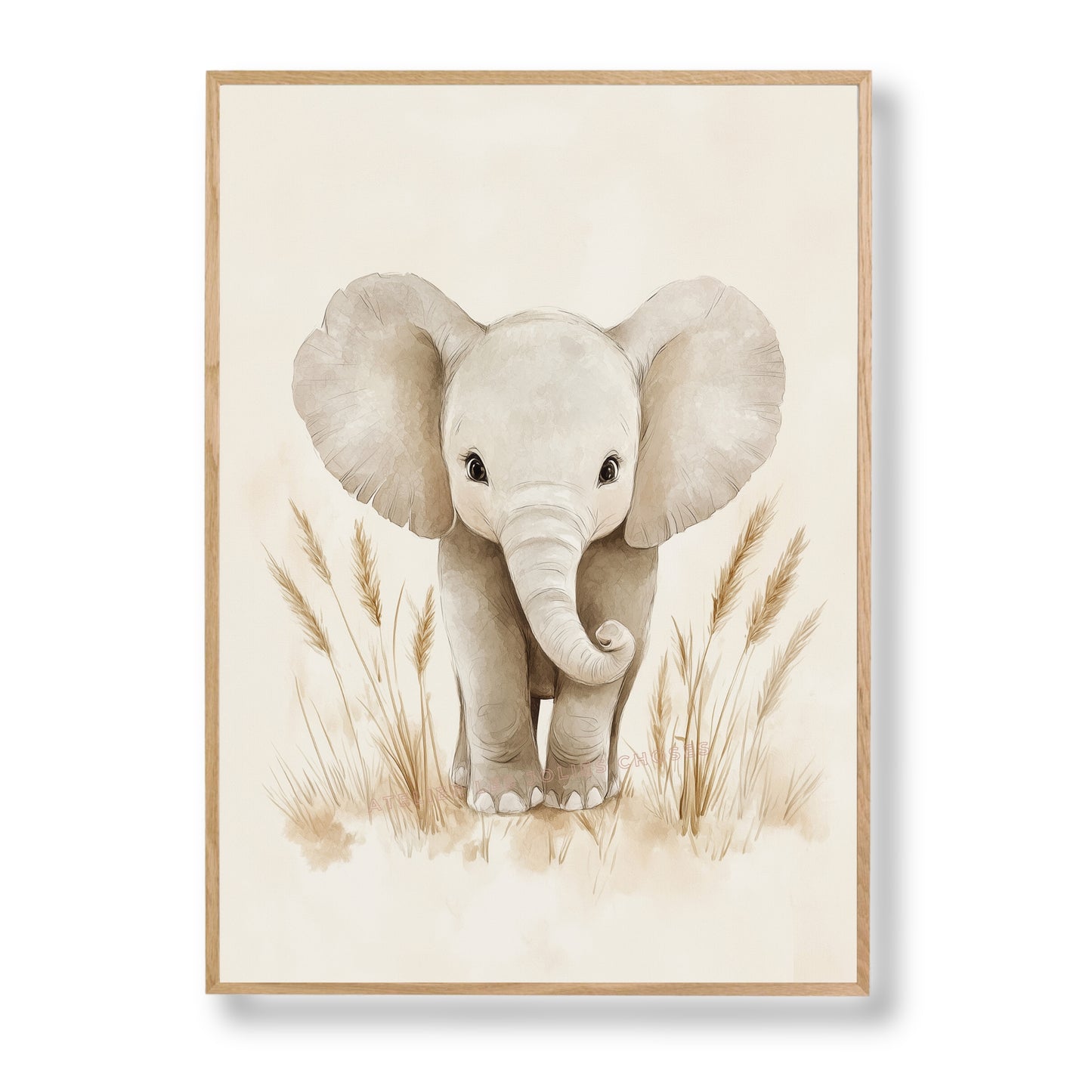 Illustration Éléphant - Gros cœur sur pattes - Atelier Les Jolies Choses