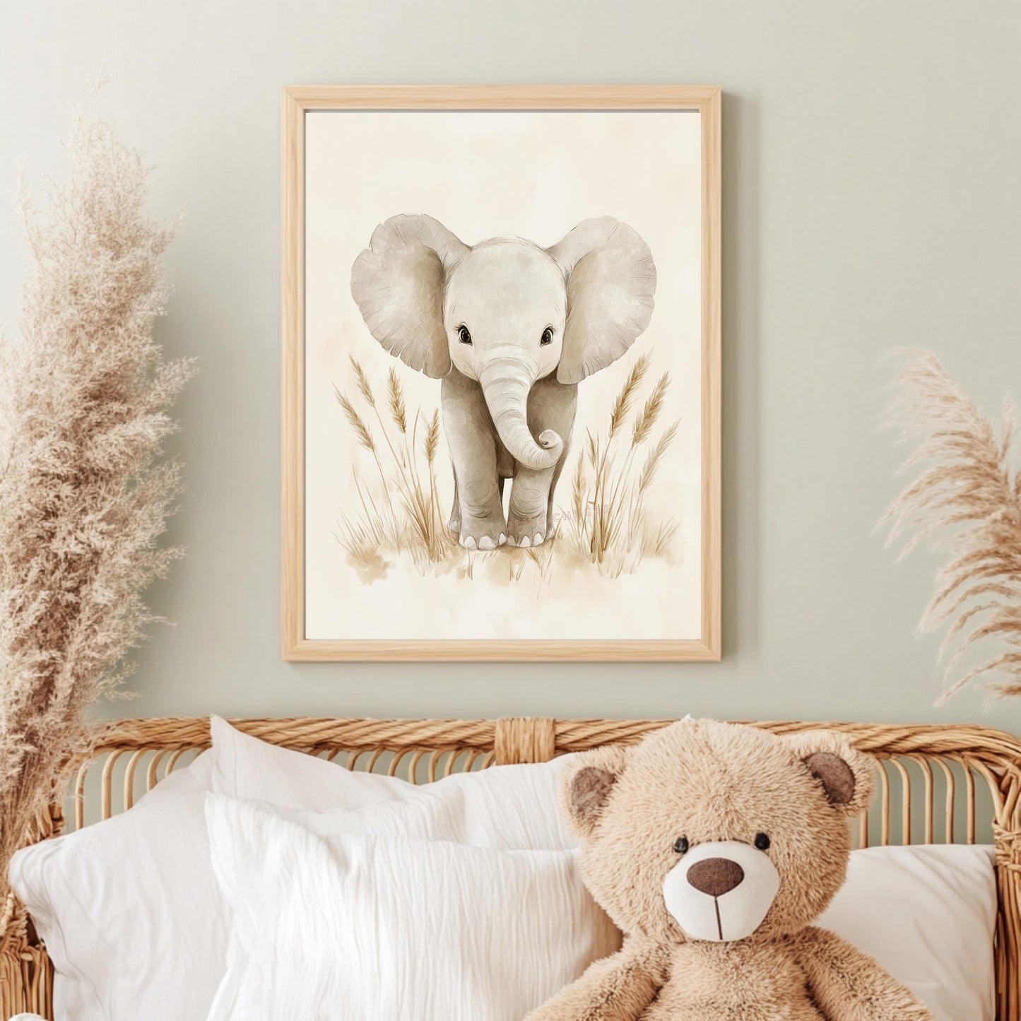 Illustration Éléphant - Gros cœur sur pattes - Atelier Les Jolies Choses