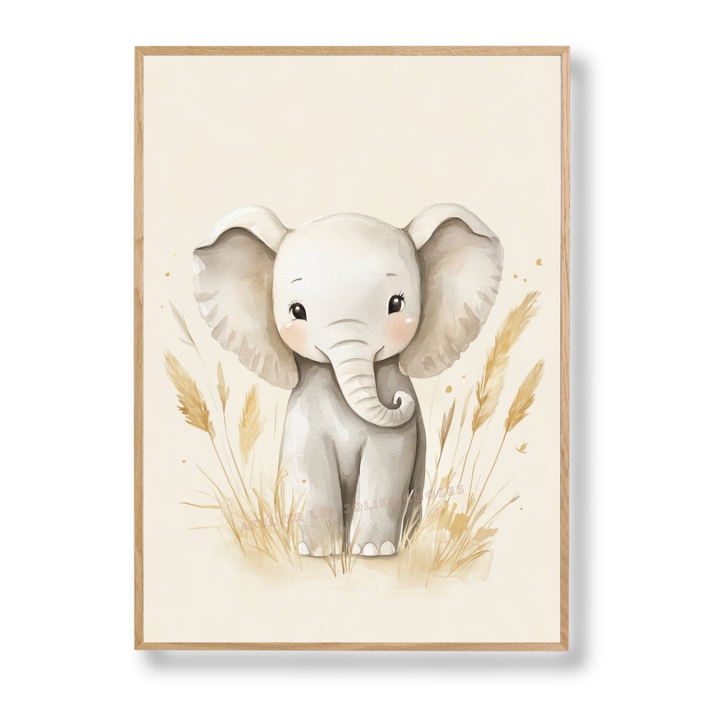 Illustration Éléphant tout doux - Atelier Les Jolies Choses