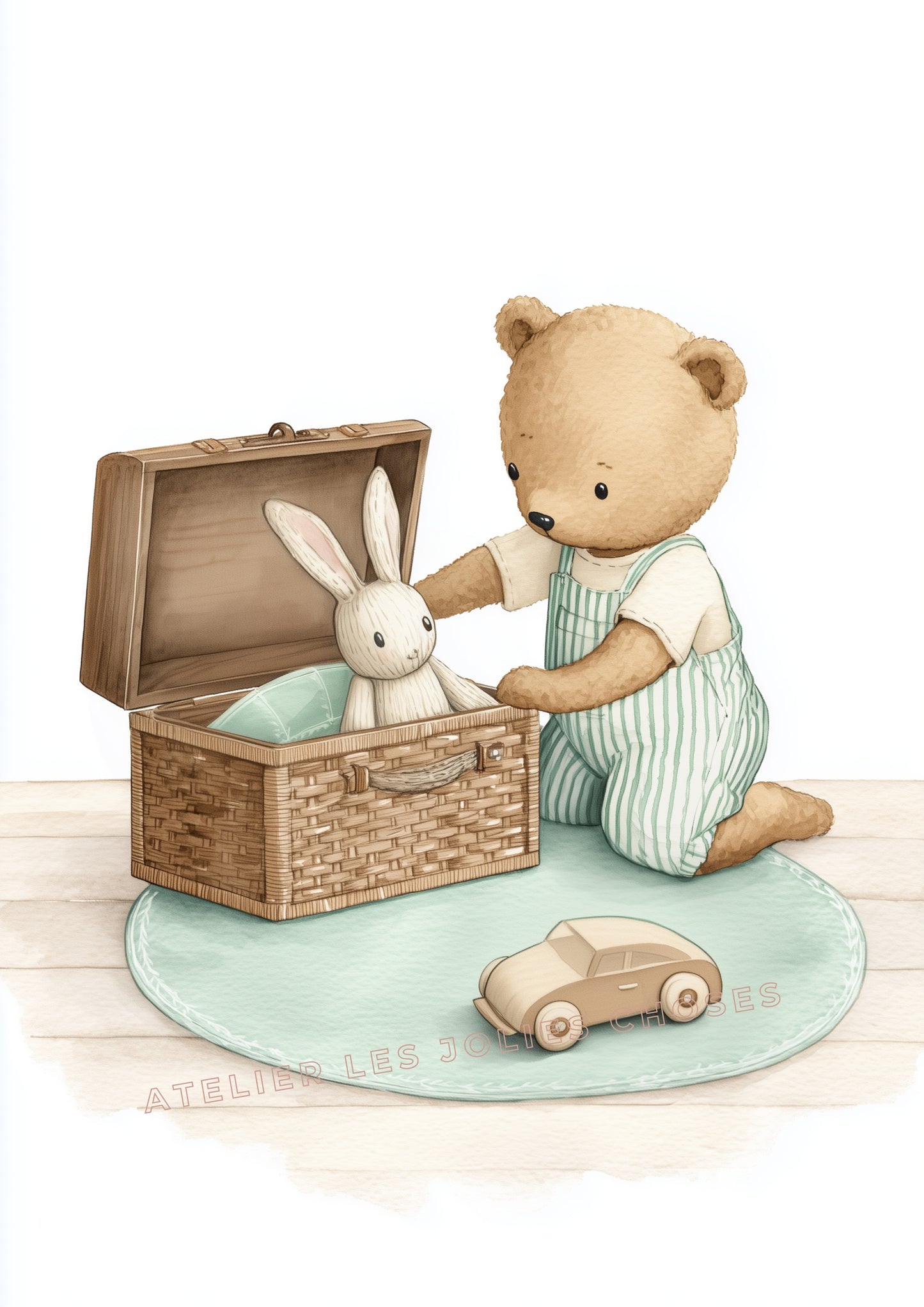 Illustration – L’ours et son lapin