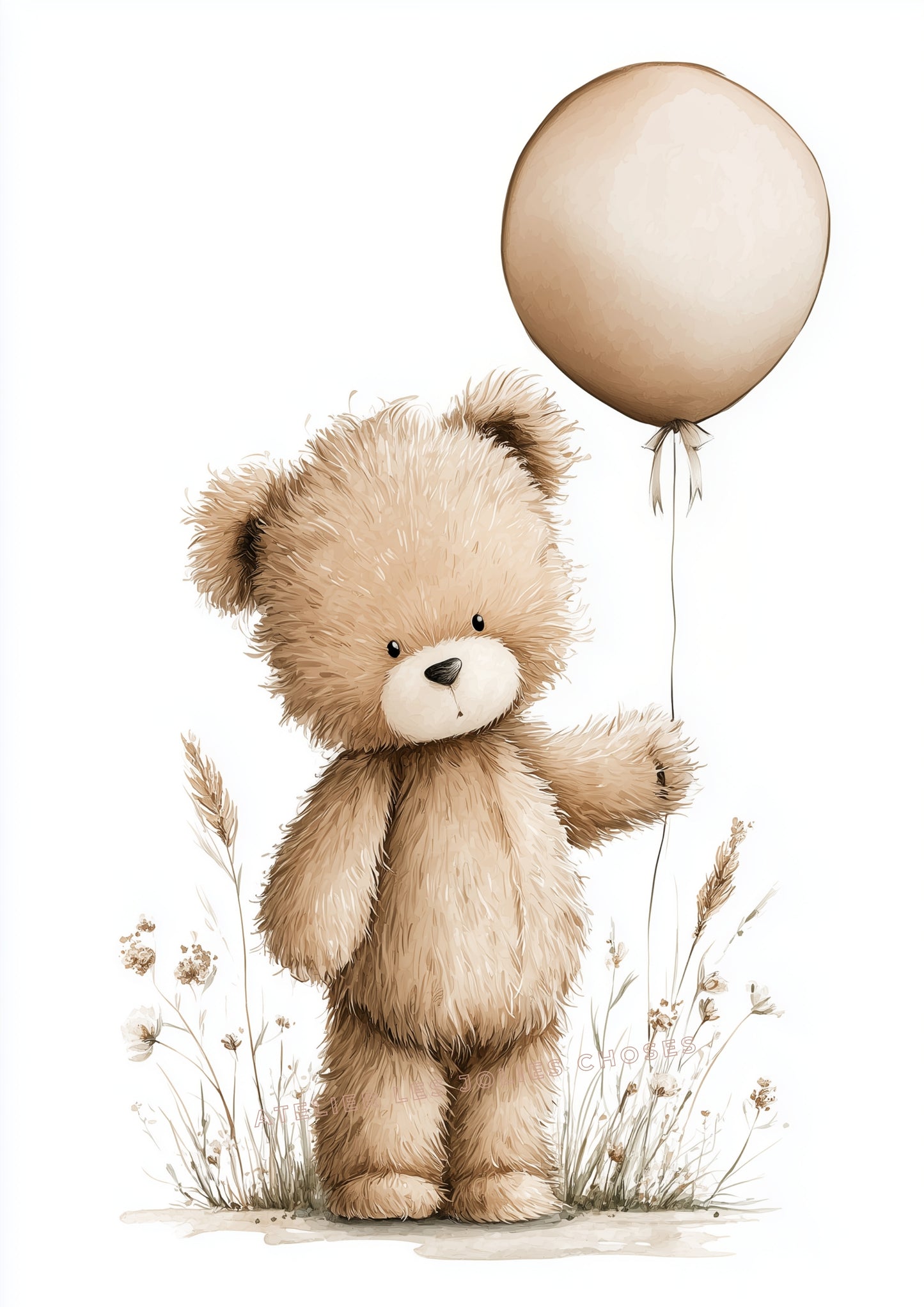 Affiche - Mon ours au ballon