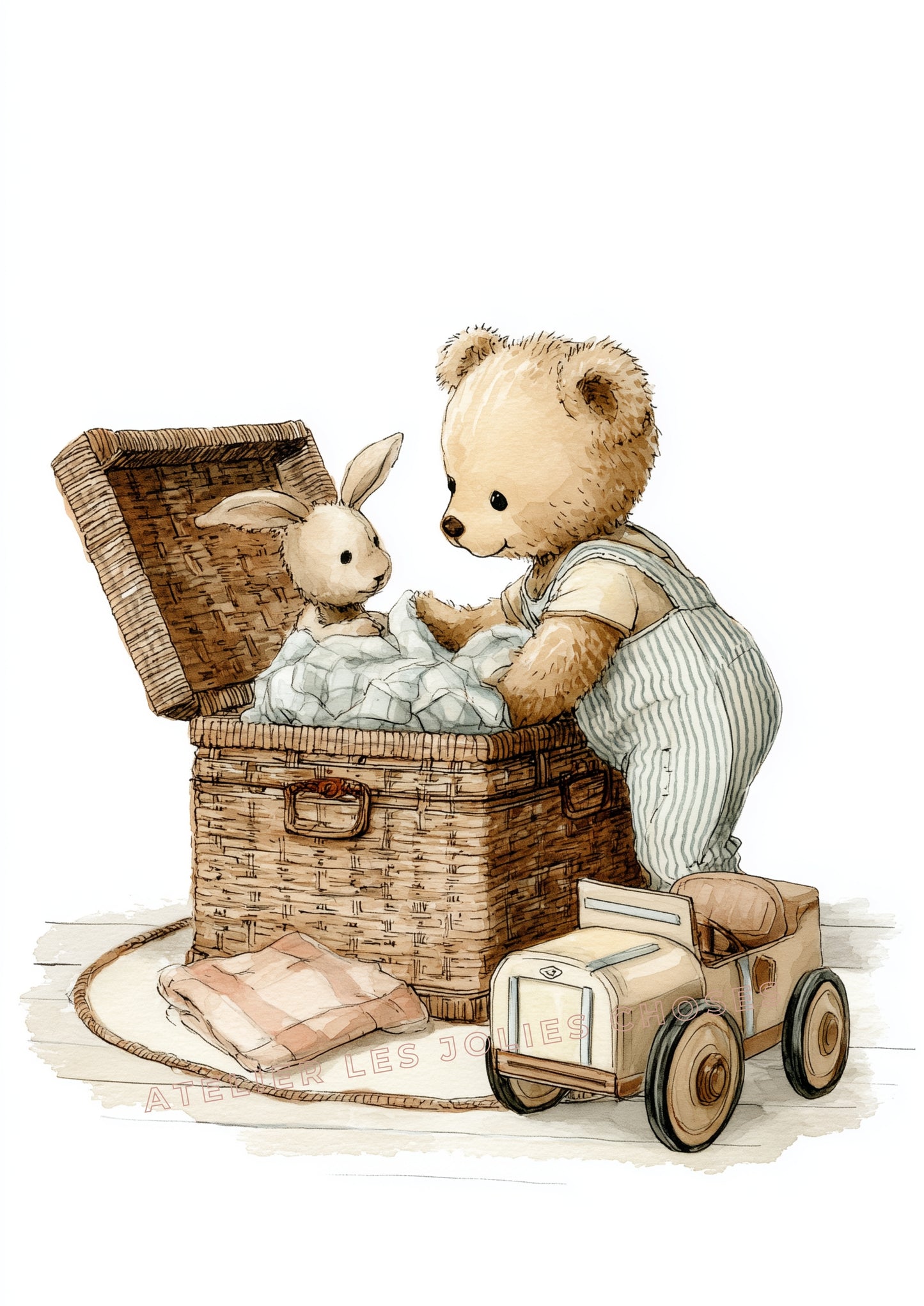 Illustration – L’ours et le coffre aux merveilles