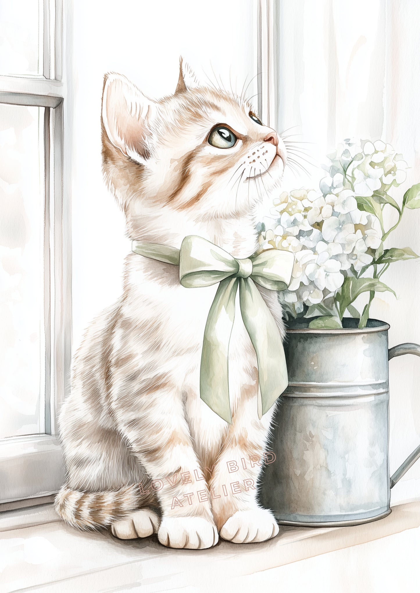 Petit Chat & Hortensia - Atelier Les Jolies Choses